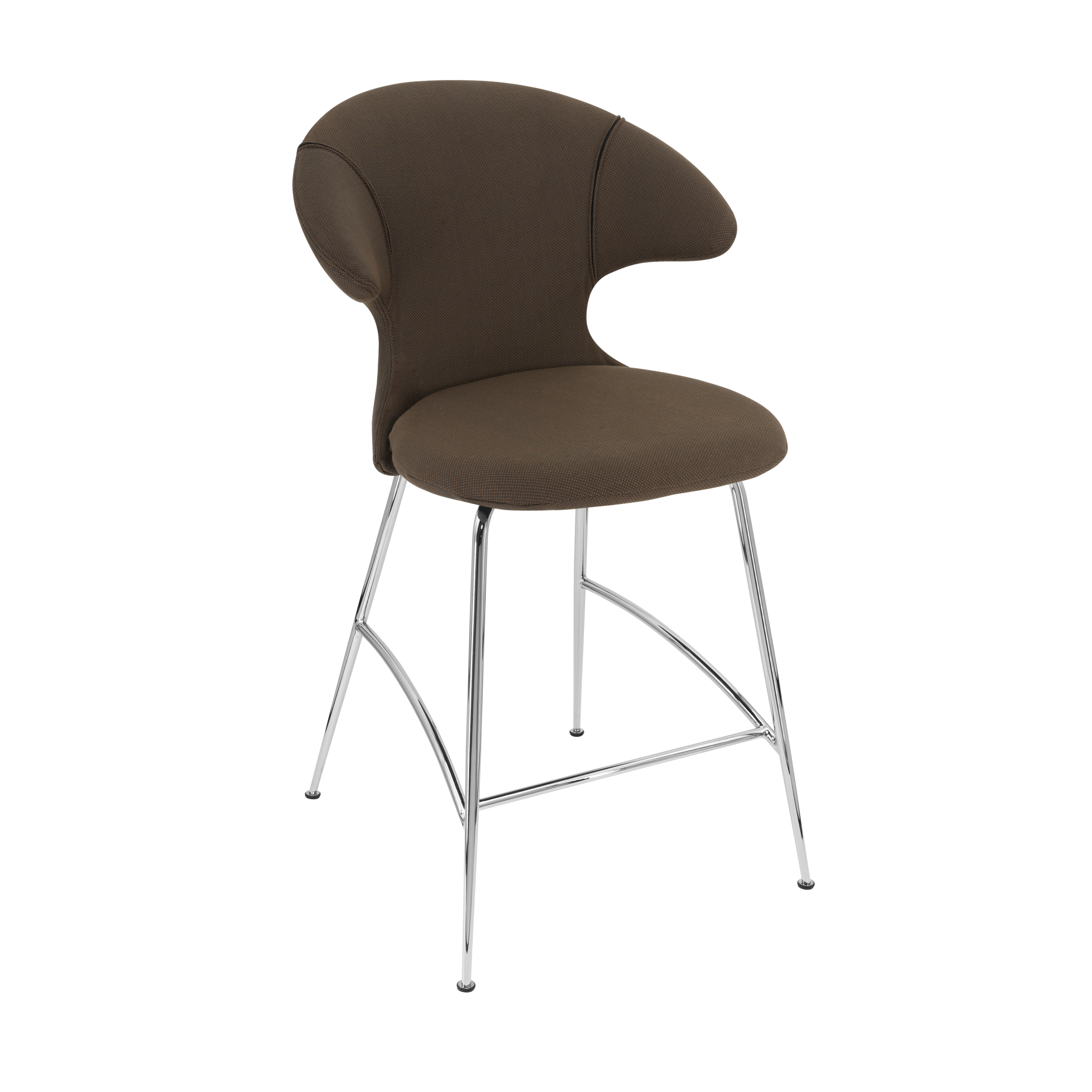 Krzesło barowe TIME FLIES kawowy ze srebrną podstawą UMAGE    Eye on Design