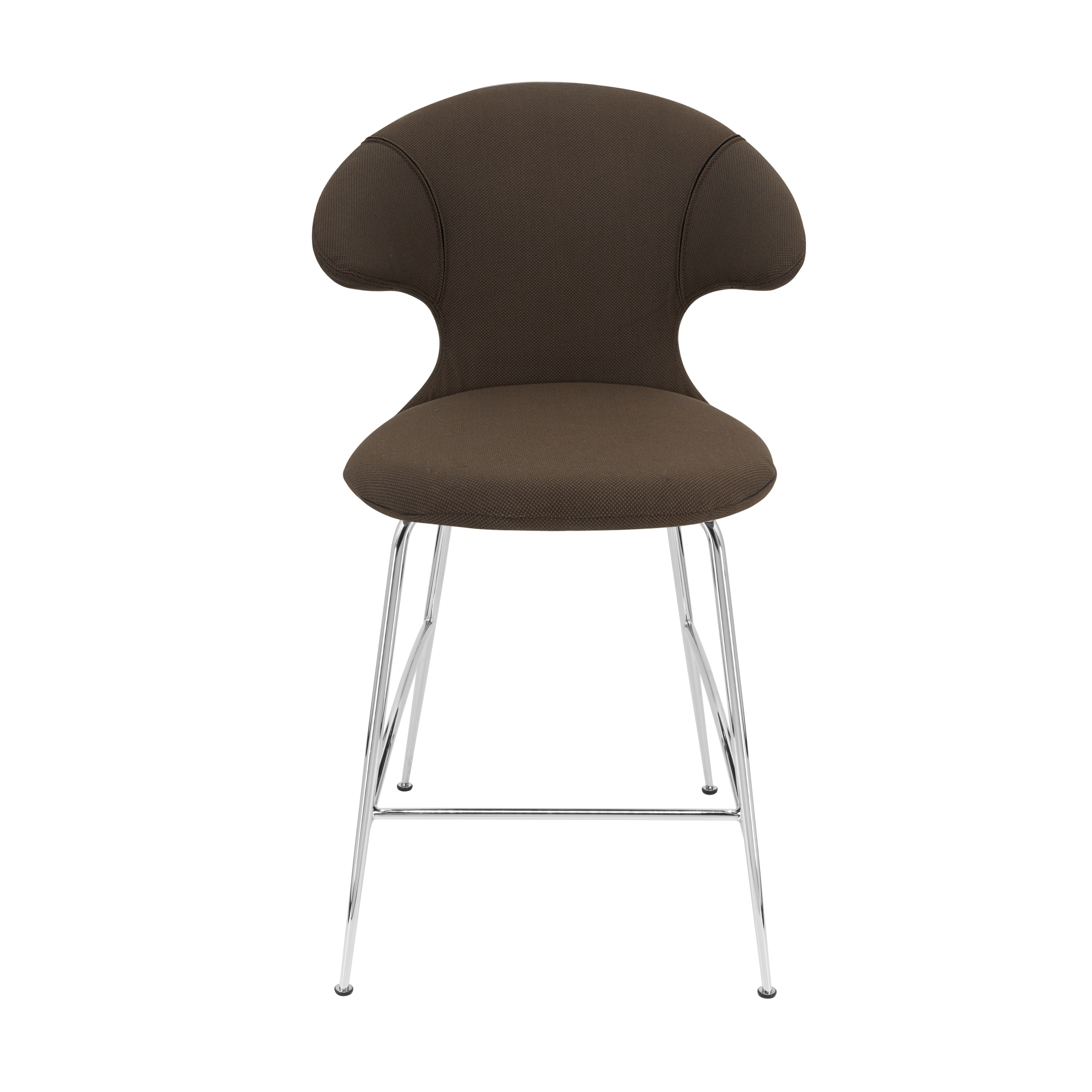 Krzesło barowe TIME FLIES kawowy ze srebrną podstawą UMAGE 102 cm   Eye on Design