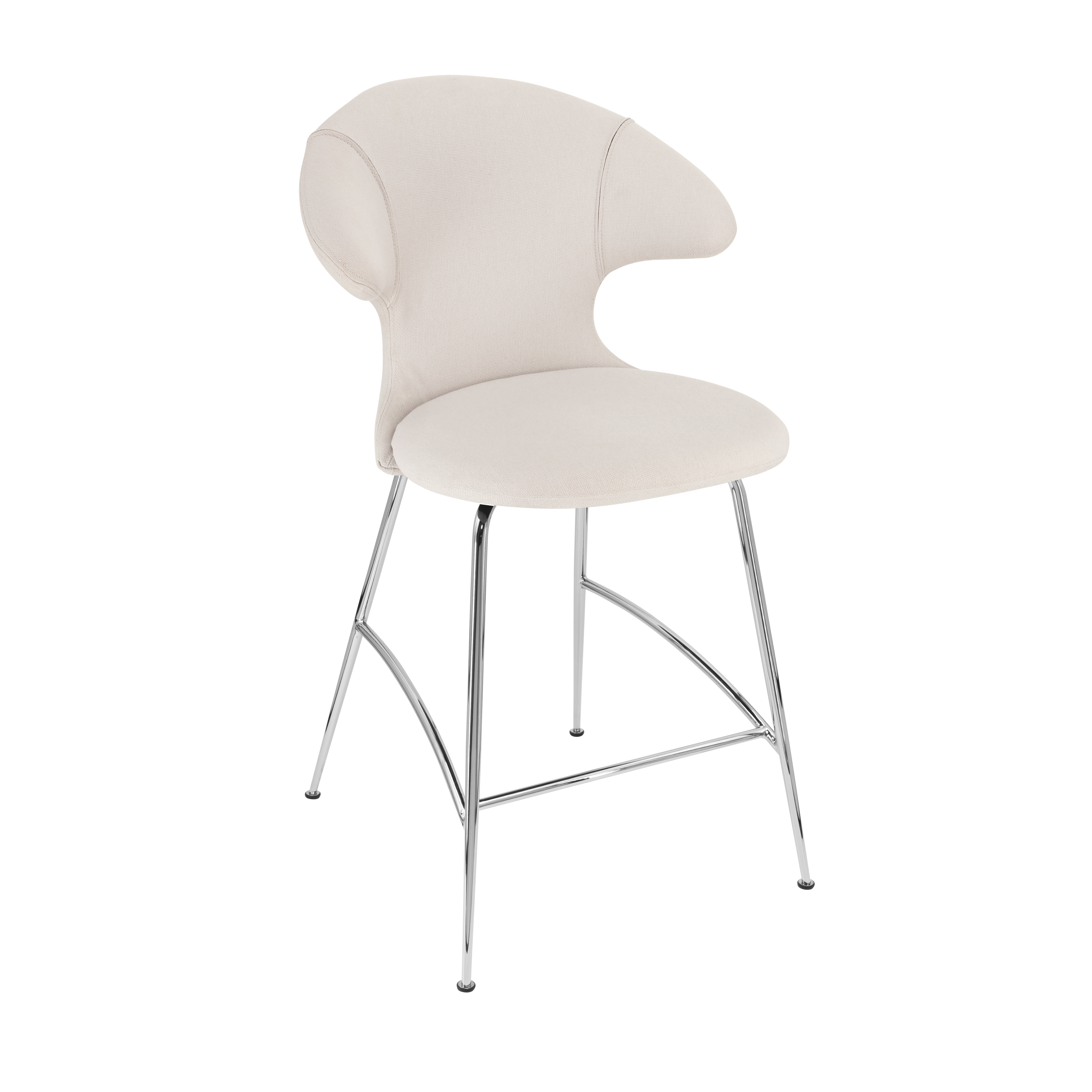 Krzesło barowe TIME FLIES beżowy ze srebrną podstawą UMAGE    Eye on Design
