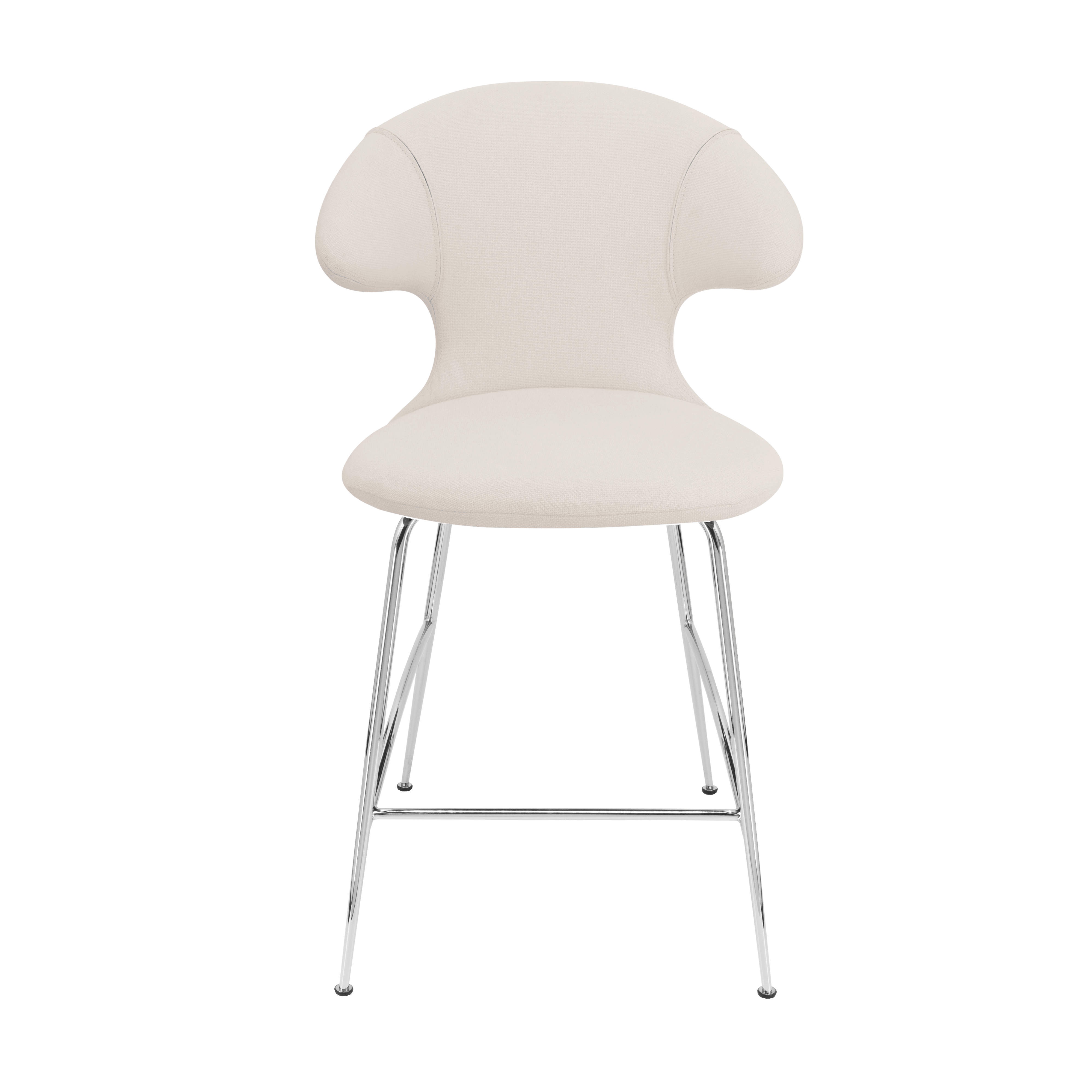 Krzesło barowe TIME FLIES beżowy ze srebrną podstawą UMAGE 102 cm   Eye on Design
