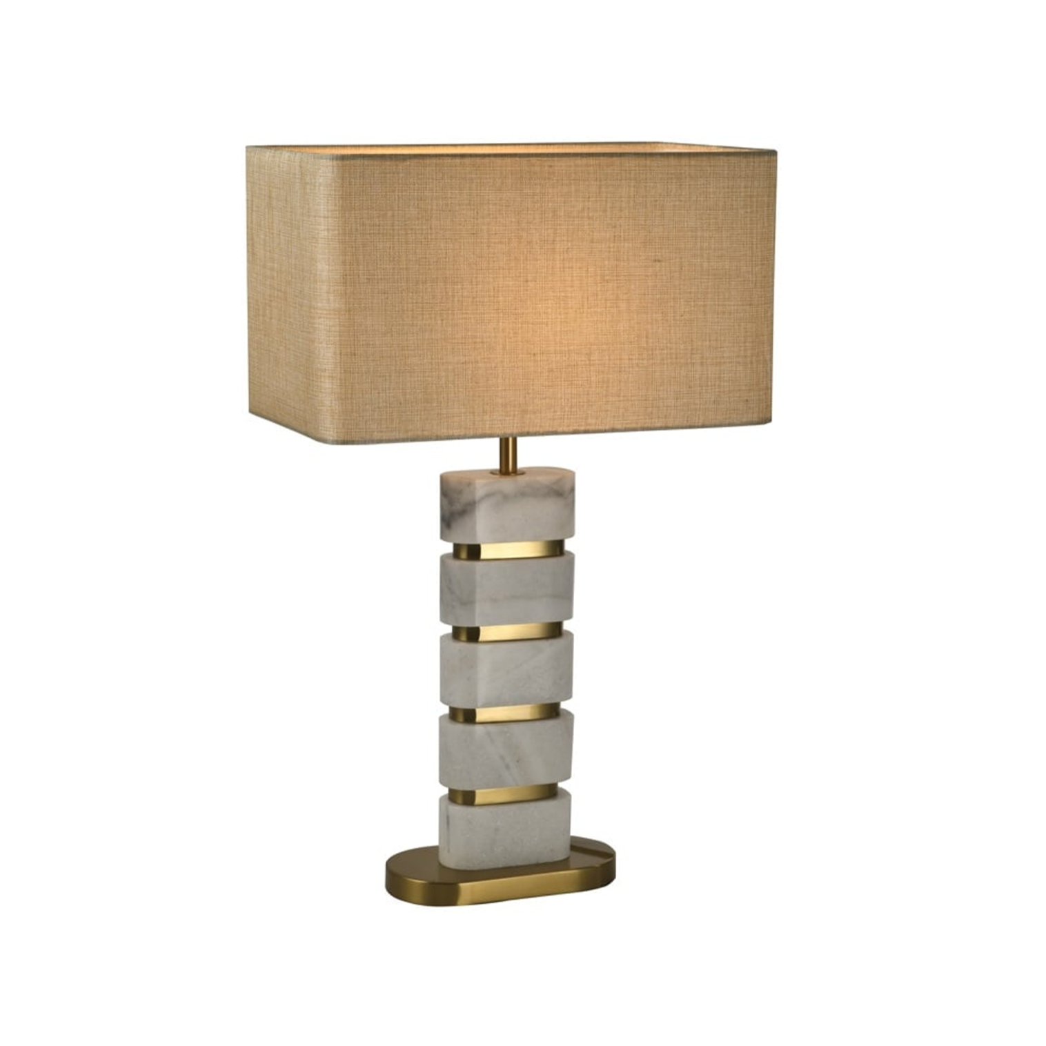 Lenore white marble table lamp