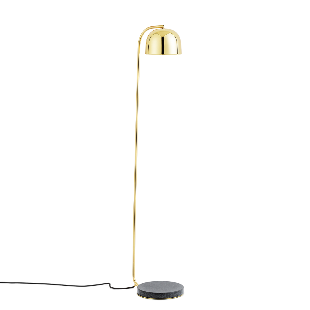 Gold grant floor lamp