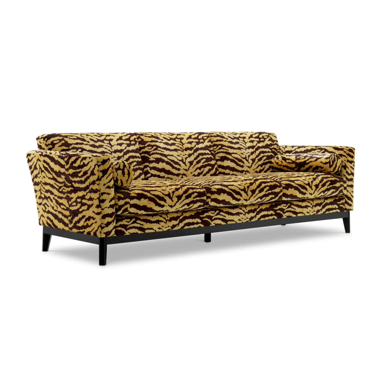 Flux gold-brown print sofa