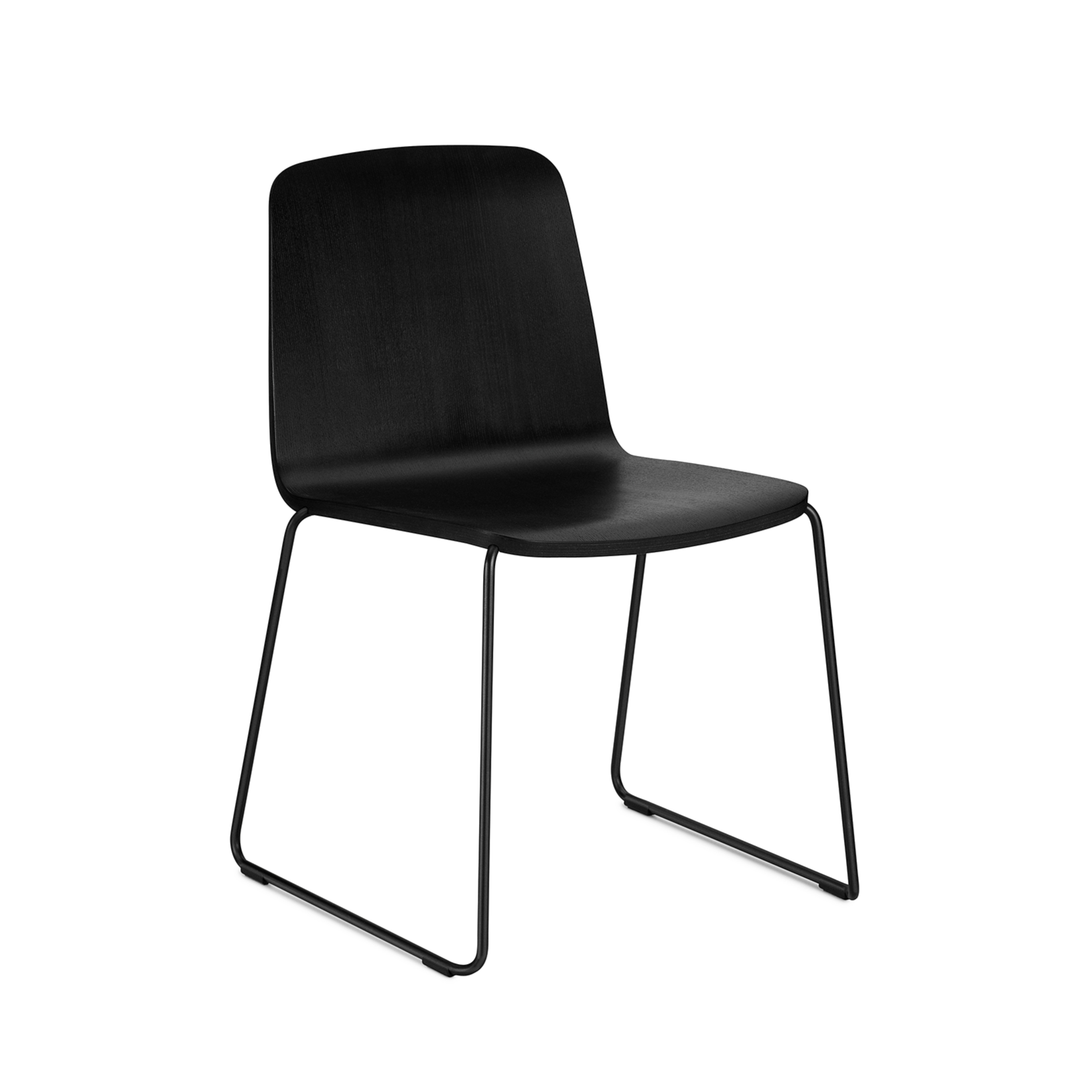 Black ash chair with black base