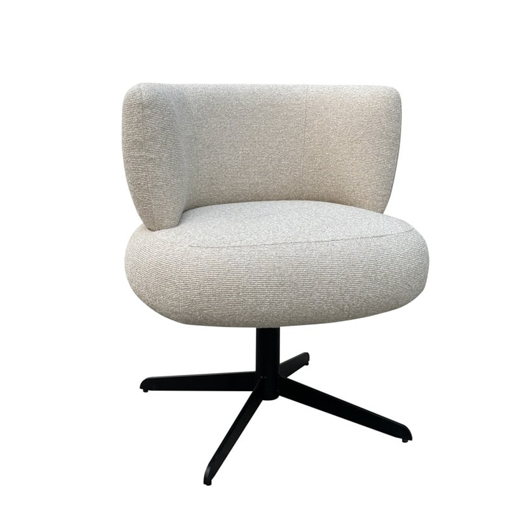 Alexis beige office chair with a black base