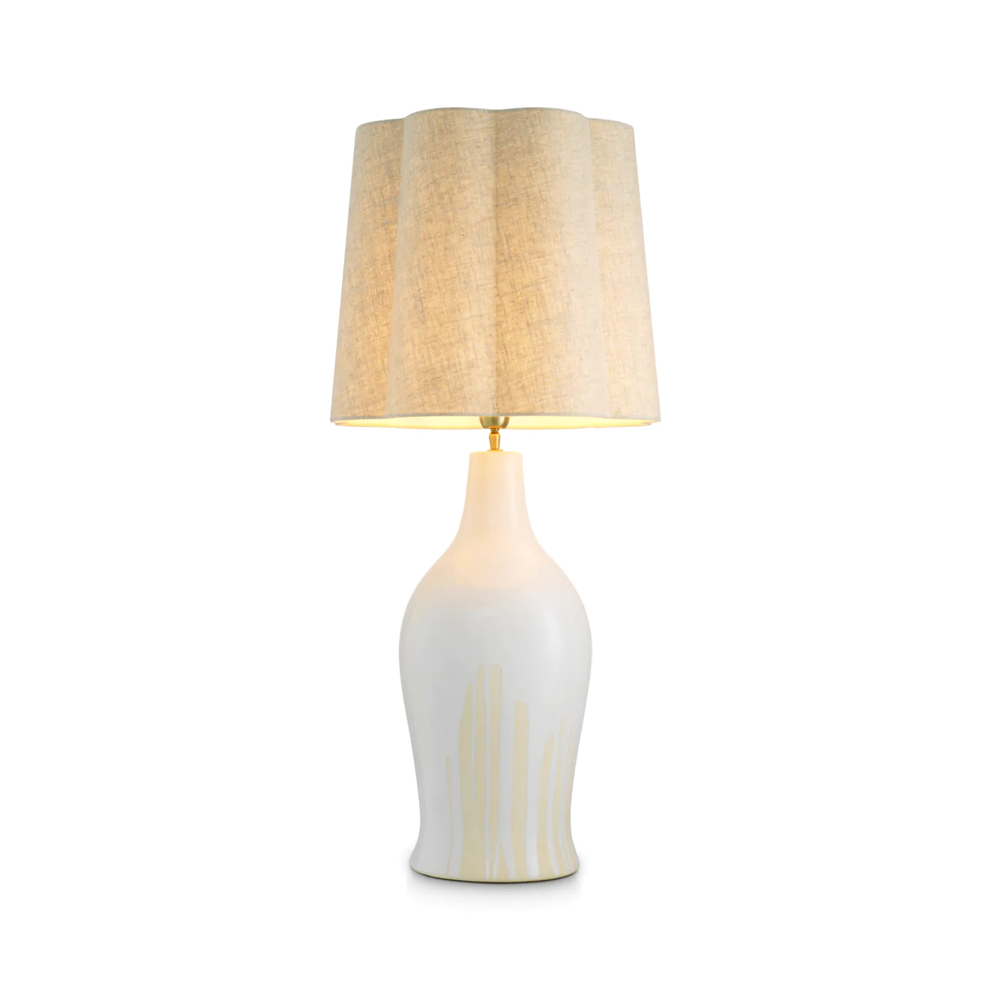 Beatriz table lamp broken white