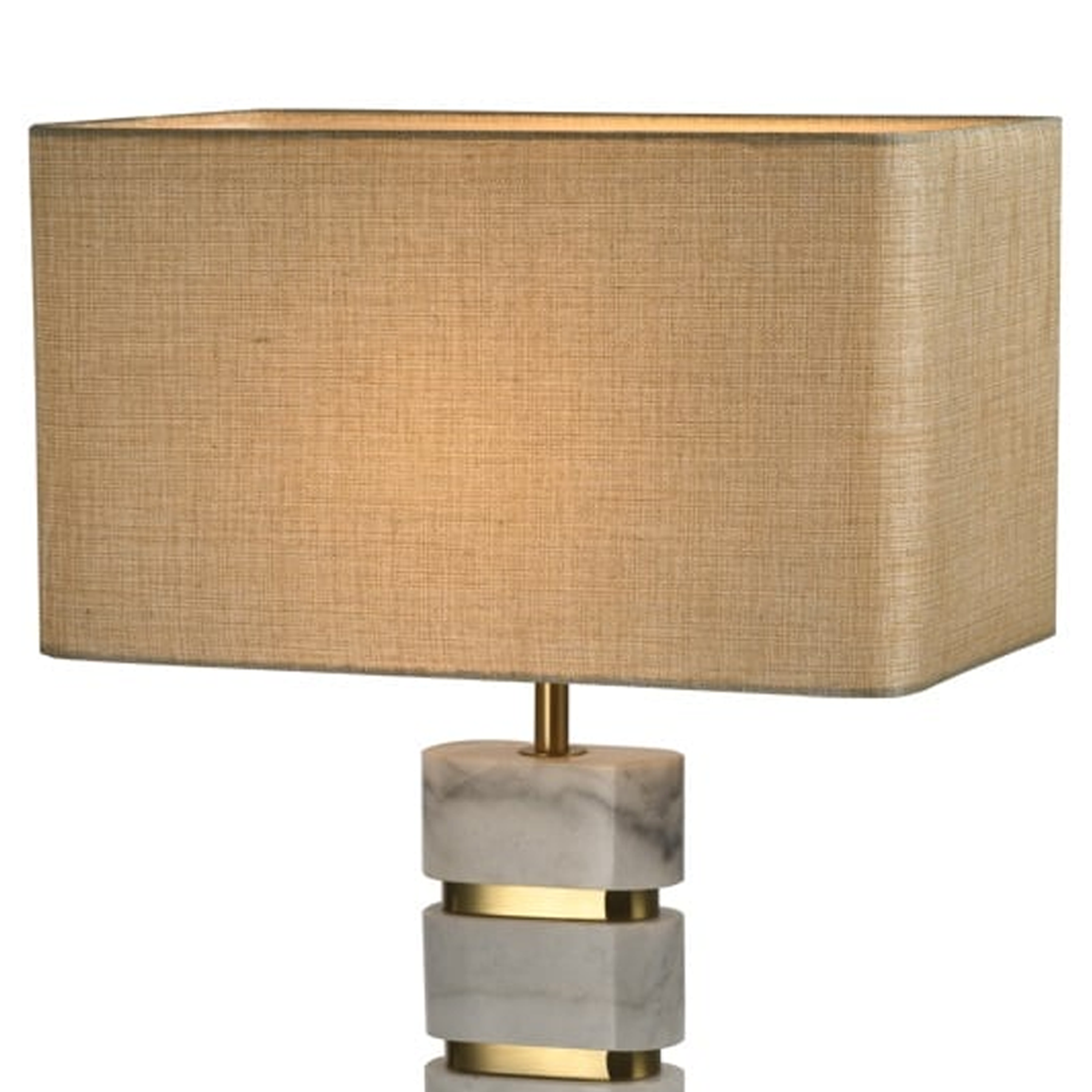 Lenore white marble table lamp