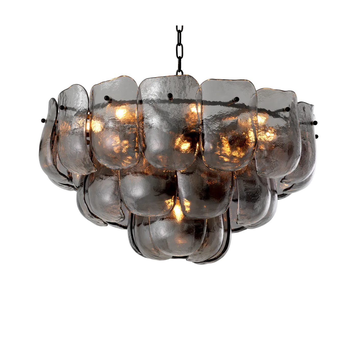 Gustave chandelier smoky glass