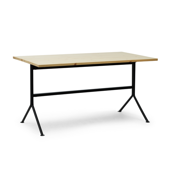 Kip Desk natürliche Kiefer mit schwarzer Basis [Ola] [Amelia SPR]