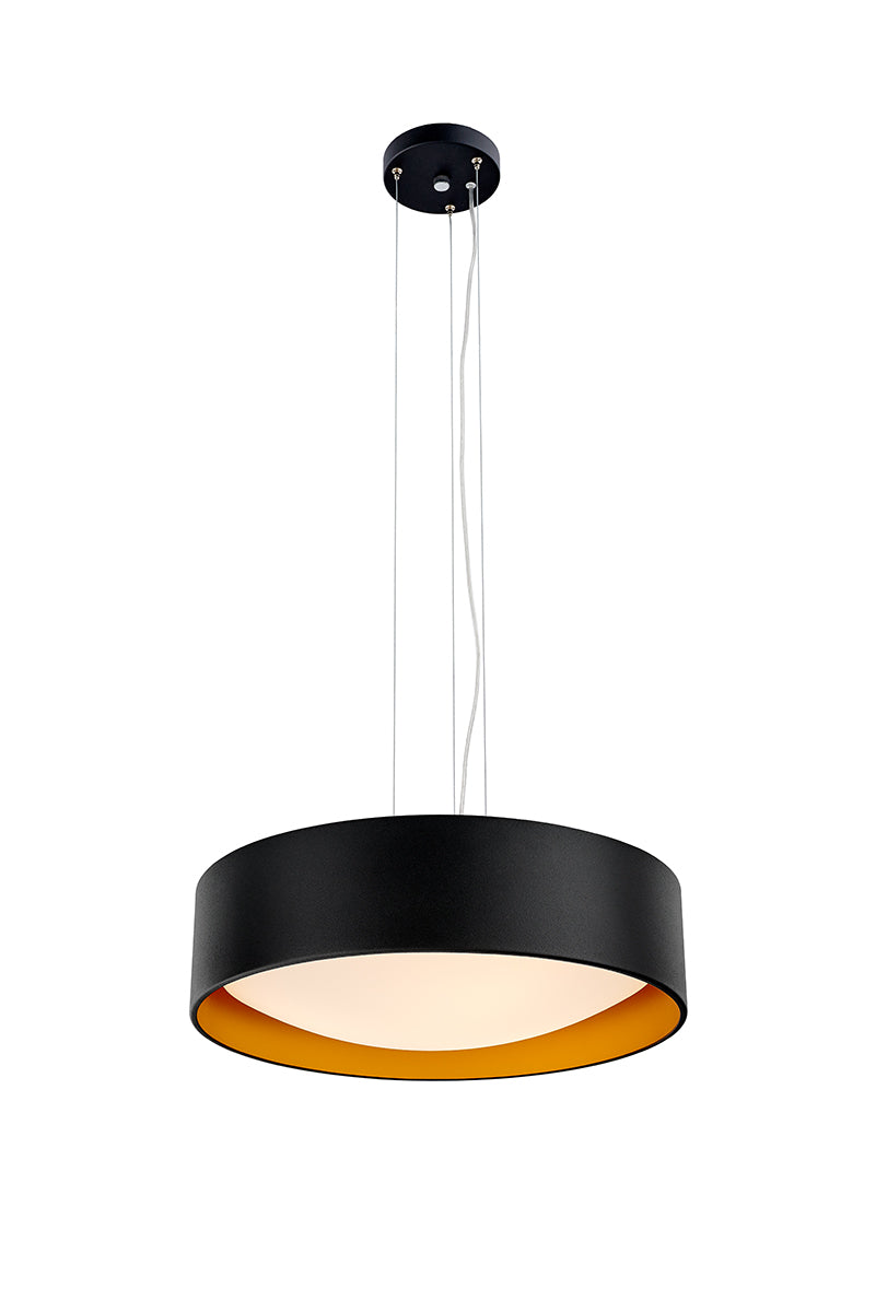 Lampa wisząca VERO czarny ze złotym środkiem