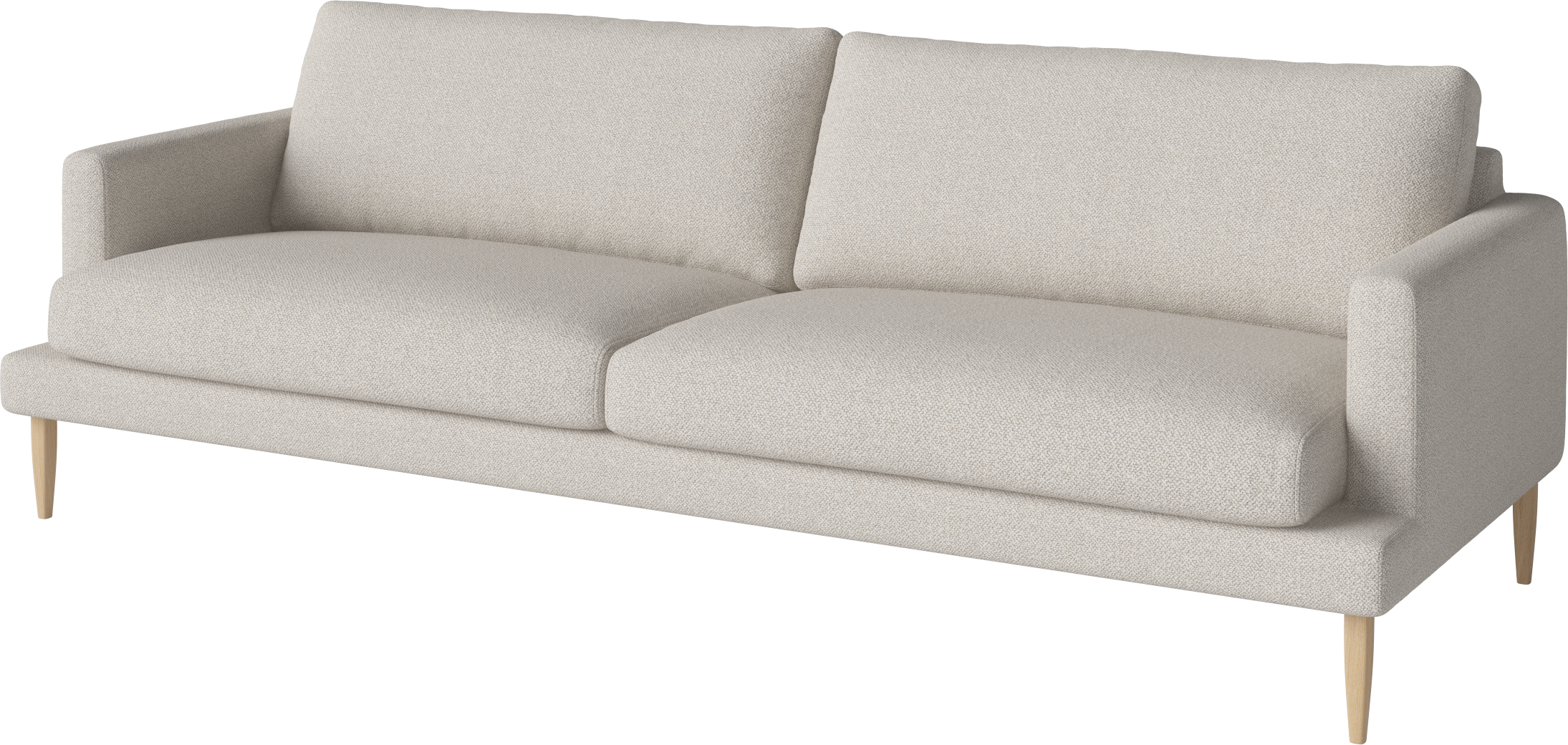 3-person sofa Veneda slim whitewashed base