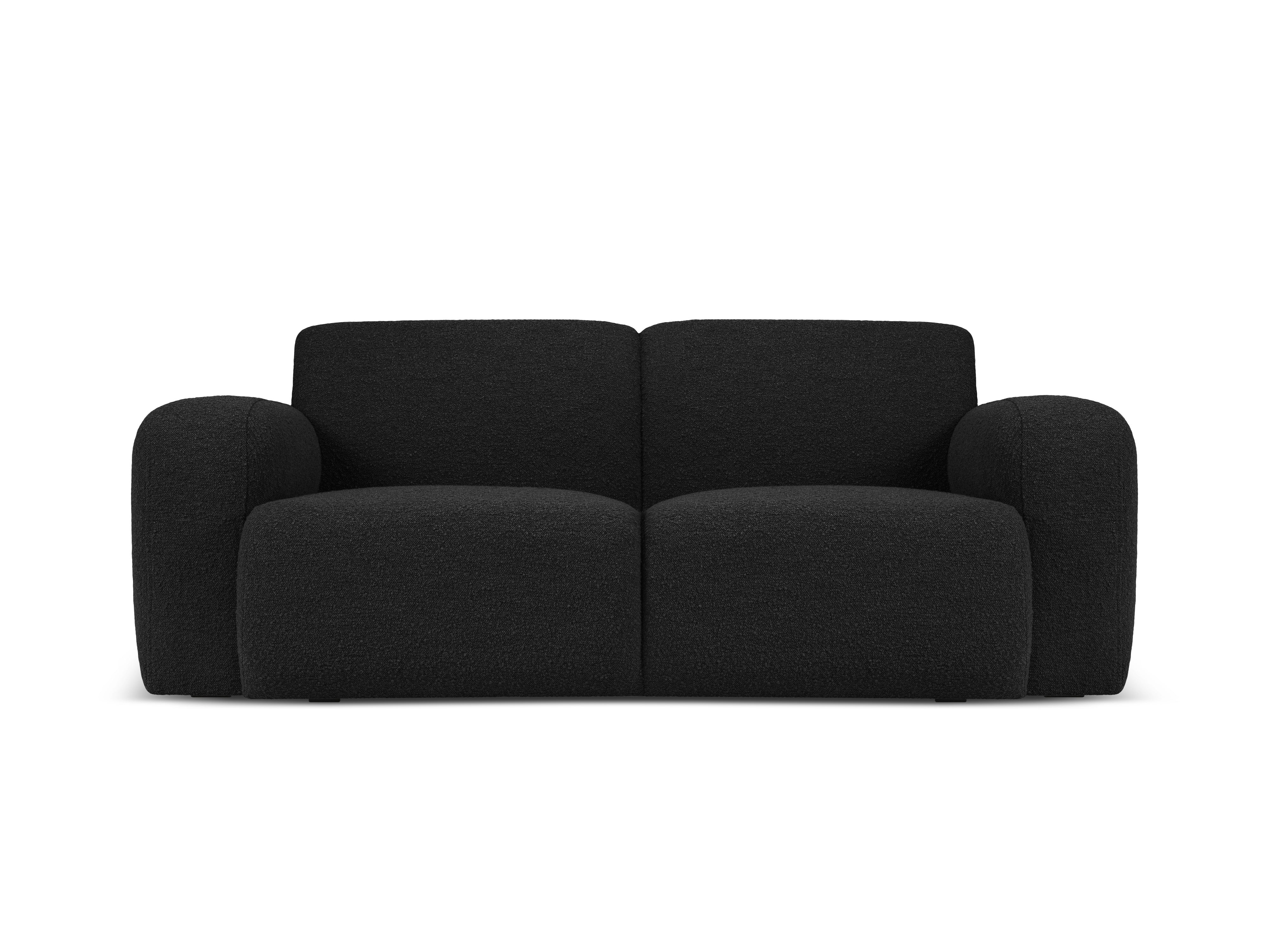 Sofa w tkaninie boucle 2-osobowa LOLA czarny Windsor & Co    Eye on Design