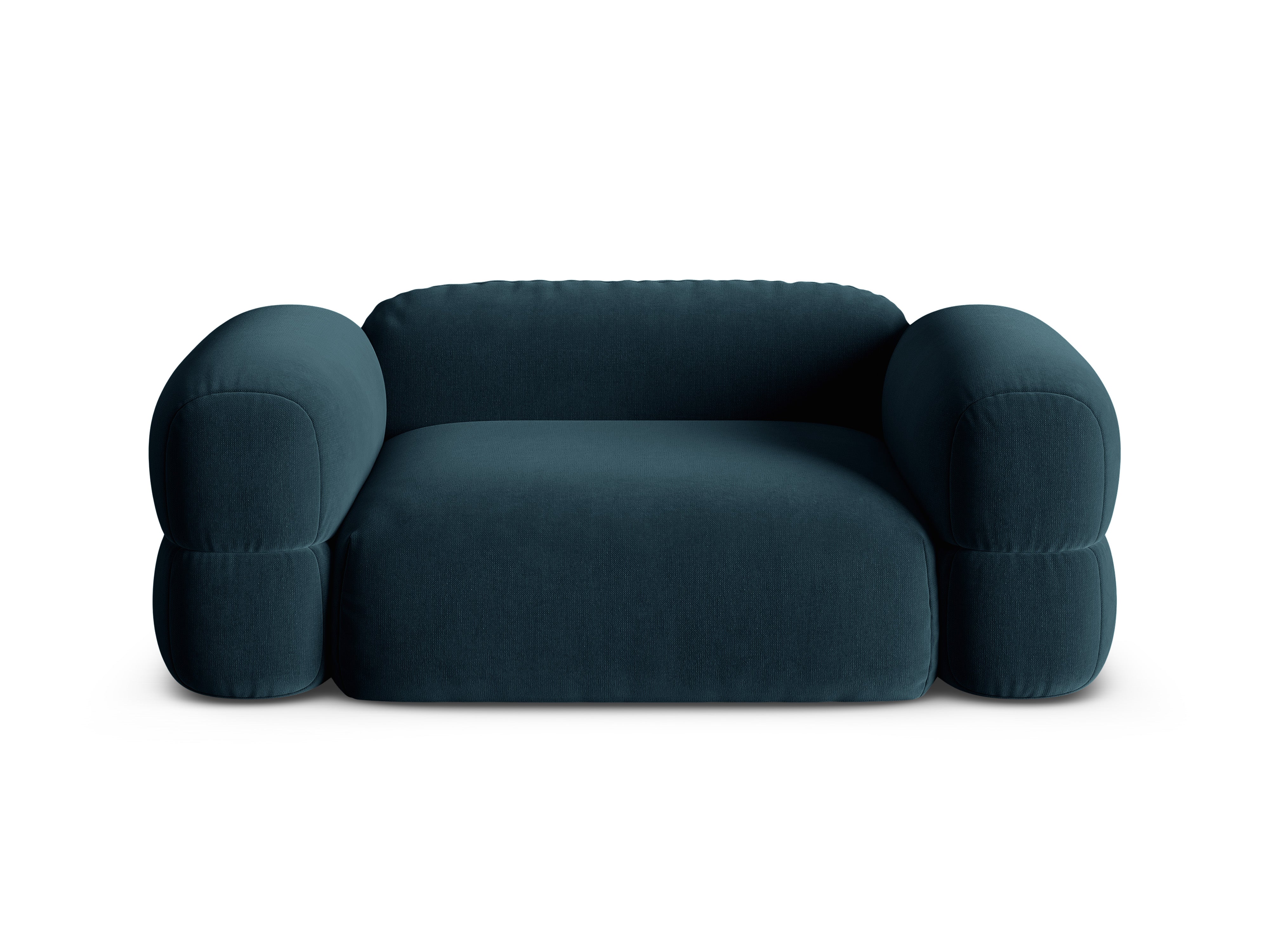 Sofa aksamitna 2-osobowa ROGER niebieski petrol
