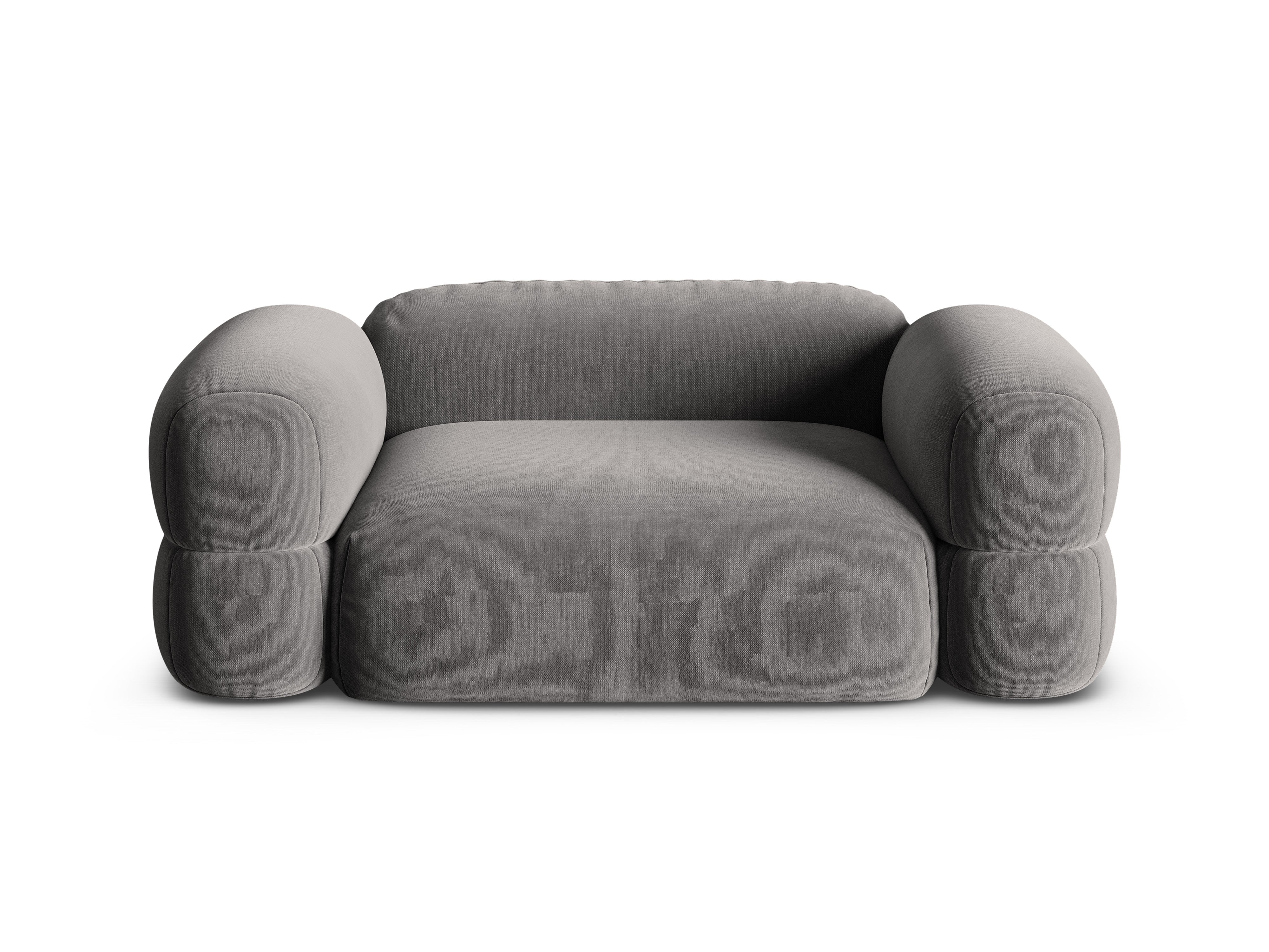 Sofa aksamitna 2-osobowa ROGER szary