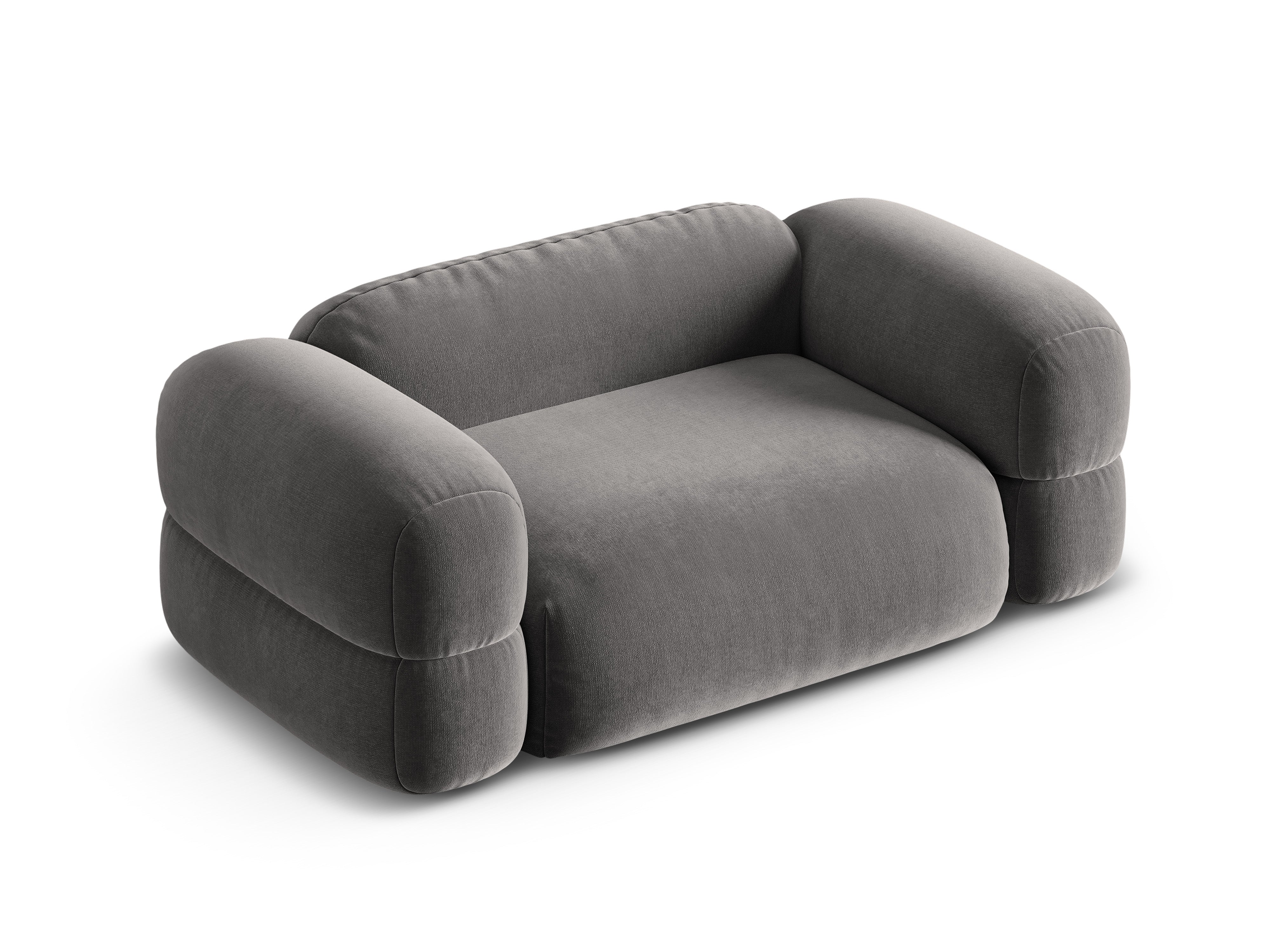 Sofa aksamitna 2-osobowa ROGER szary