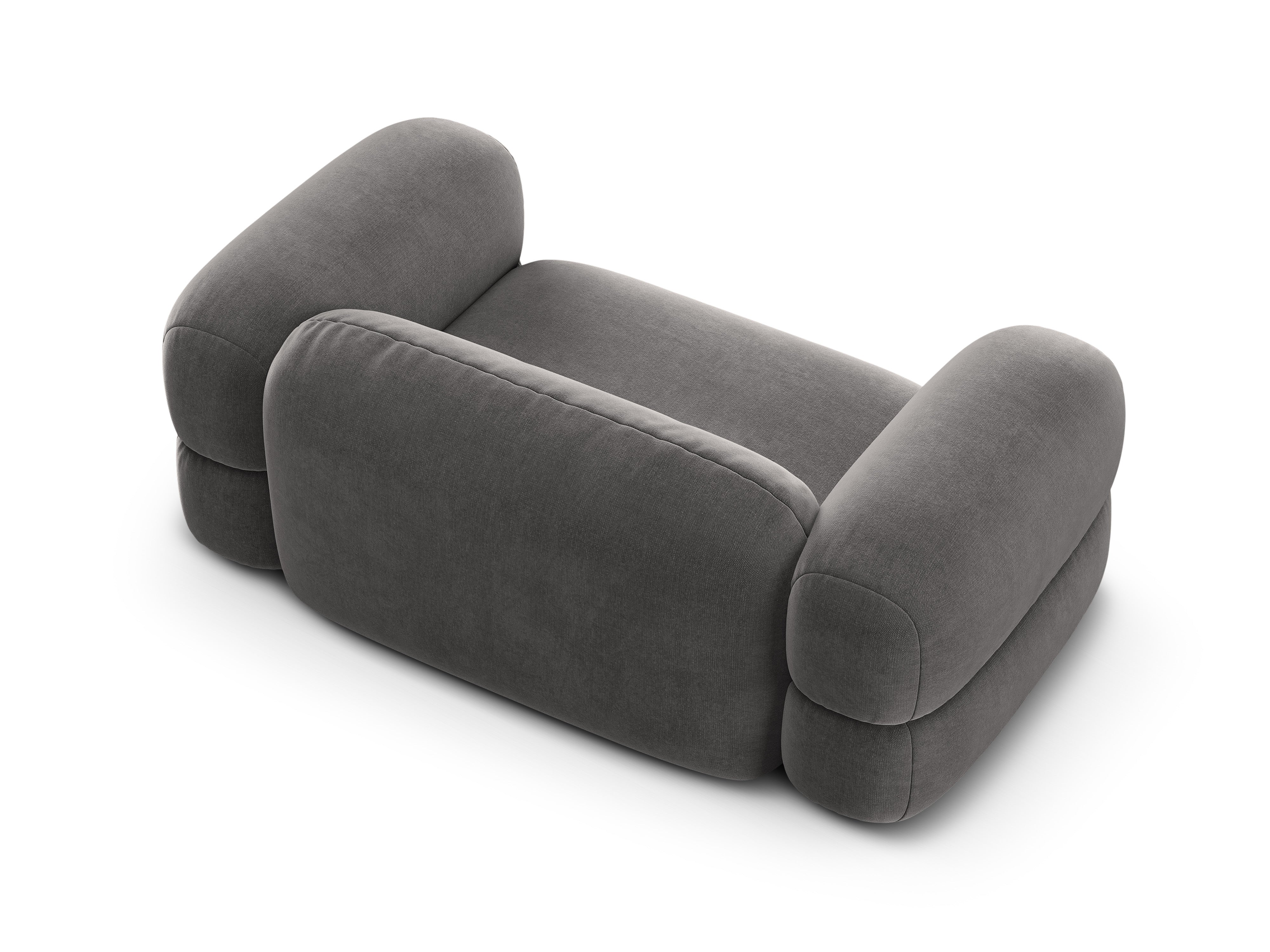 Sofa aksamitna 2-osobowa ROGER szary