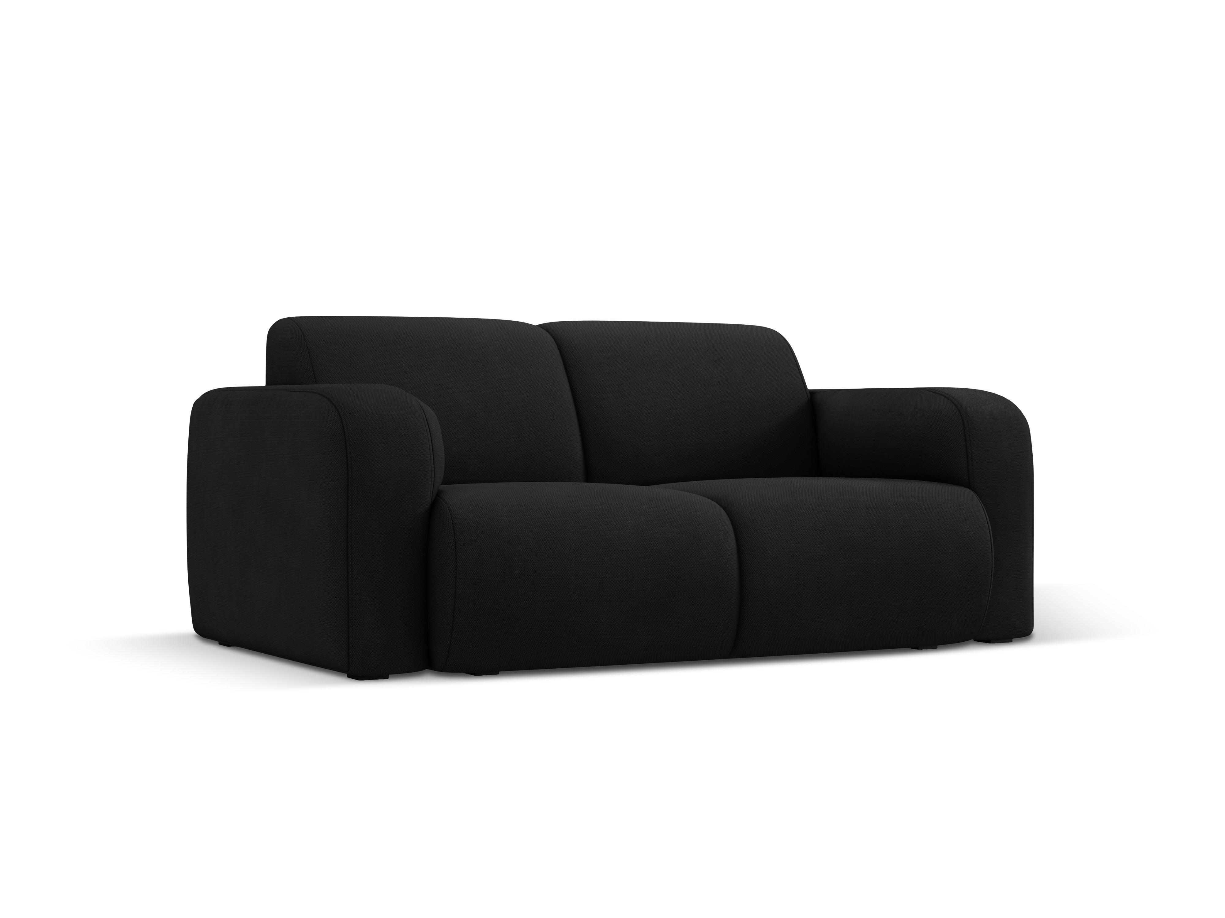 Sofa w tkaninie chenillowej 2-osobowa LOLA czarny Windsor & Co    Eye on Design