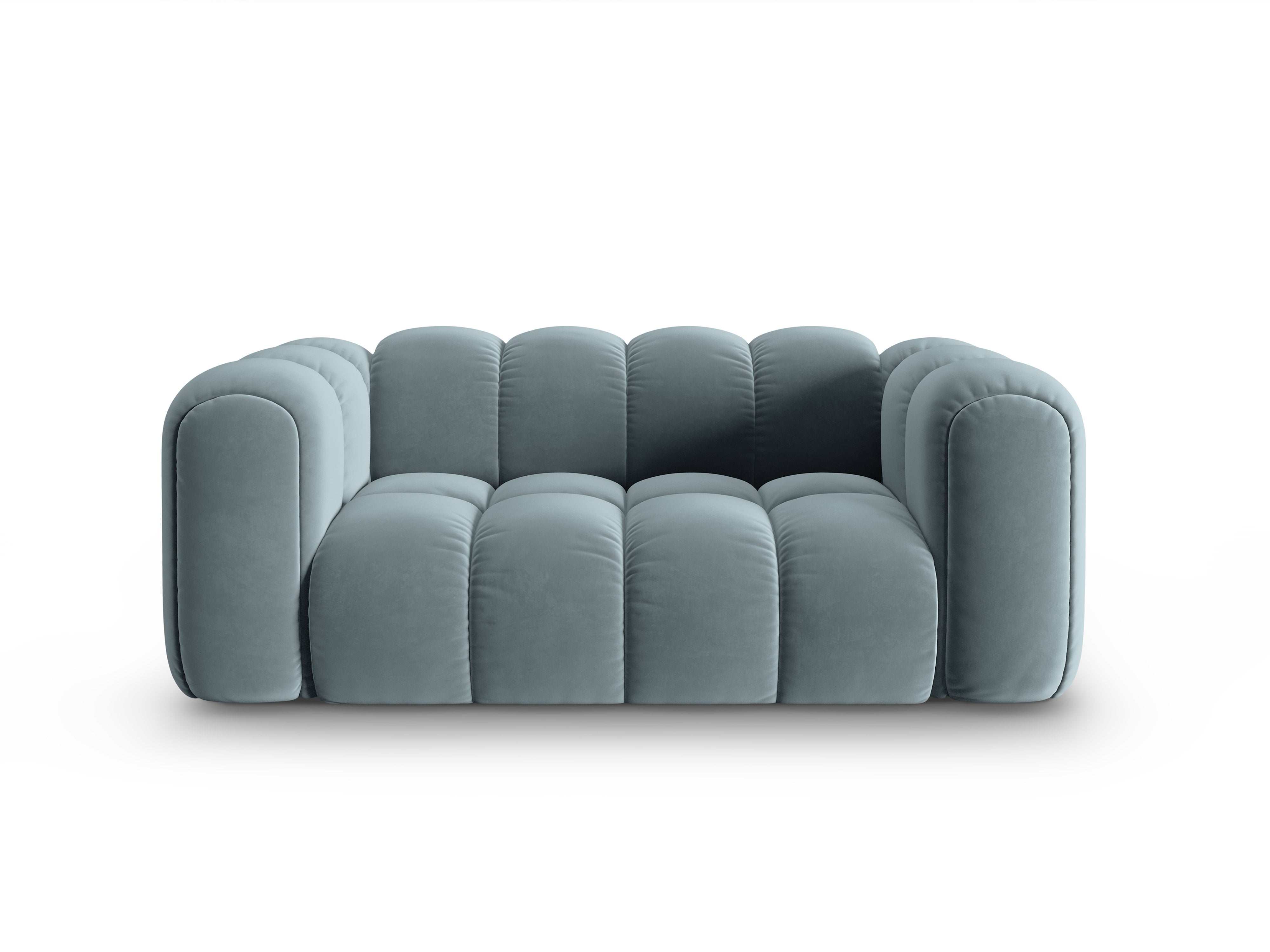 Sofa aksamitna 2-osobowa ASTRO jasnoniebieski