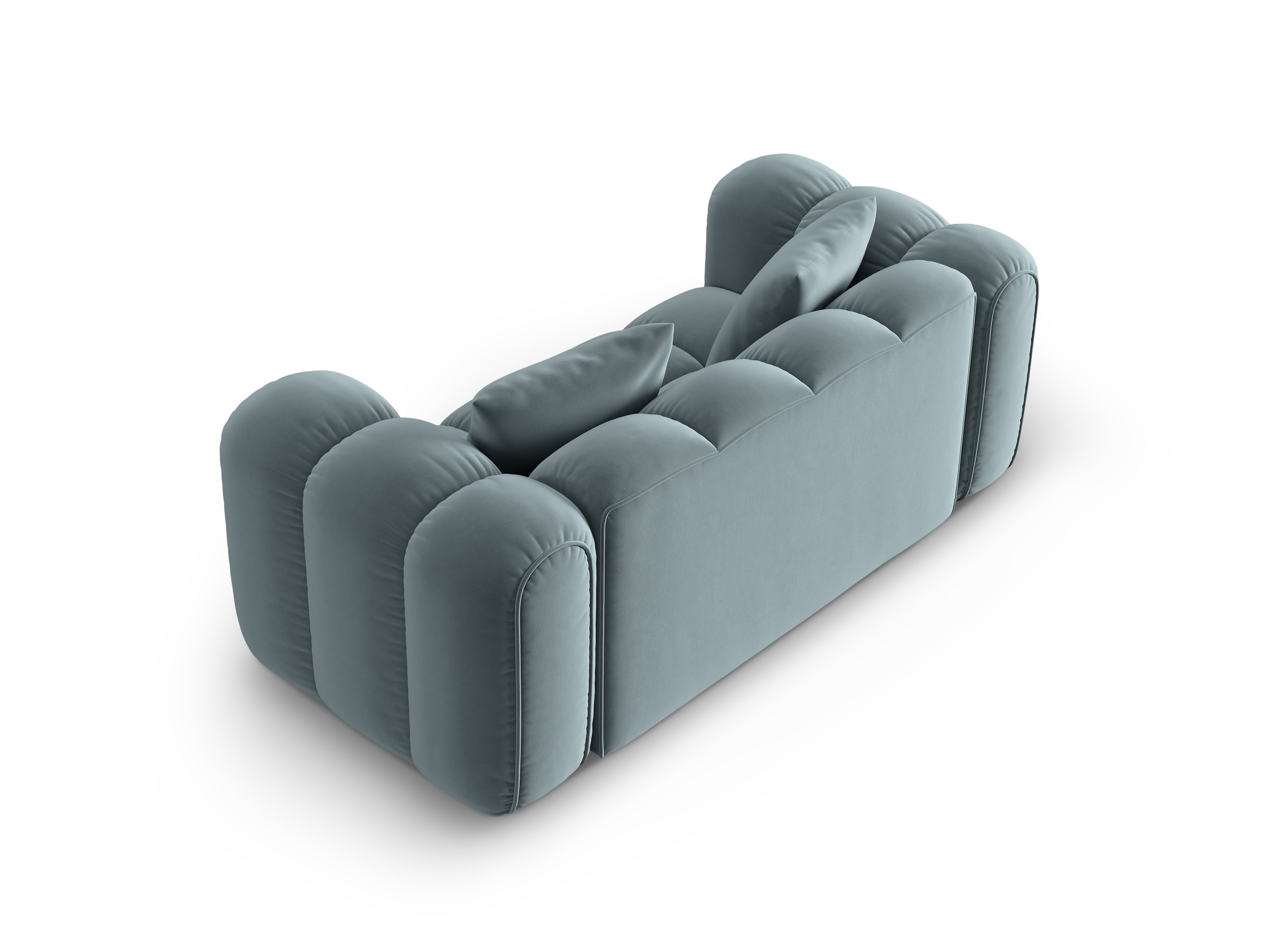 Sofa aksamitna 2-osobowa ASTRO jasnoniebieski