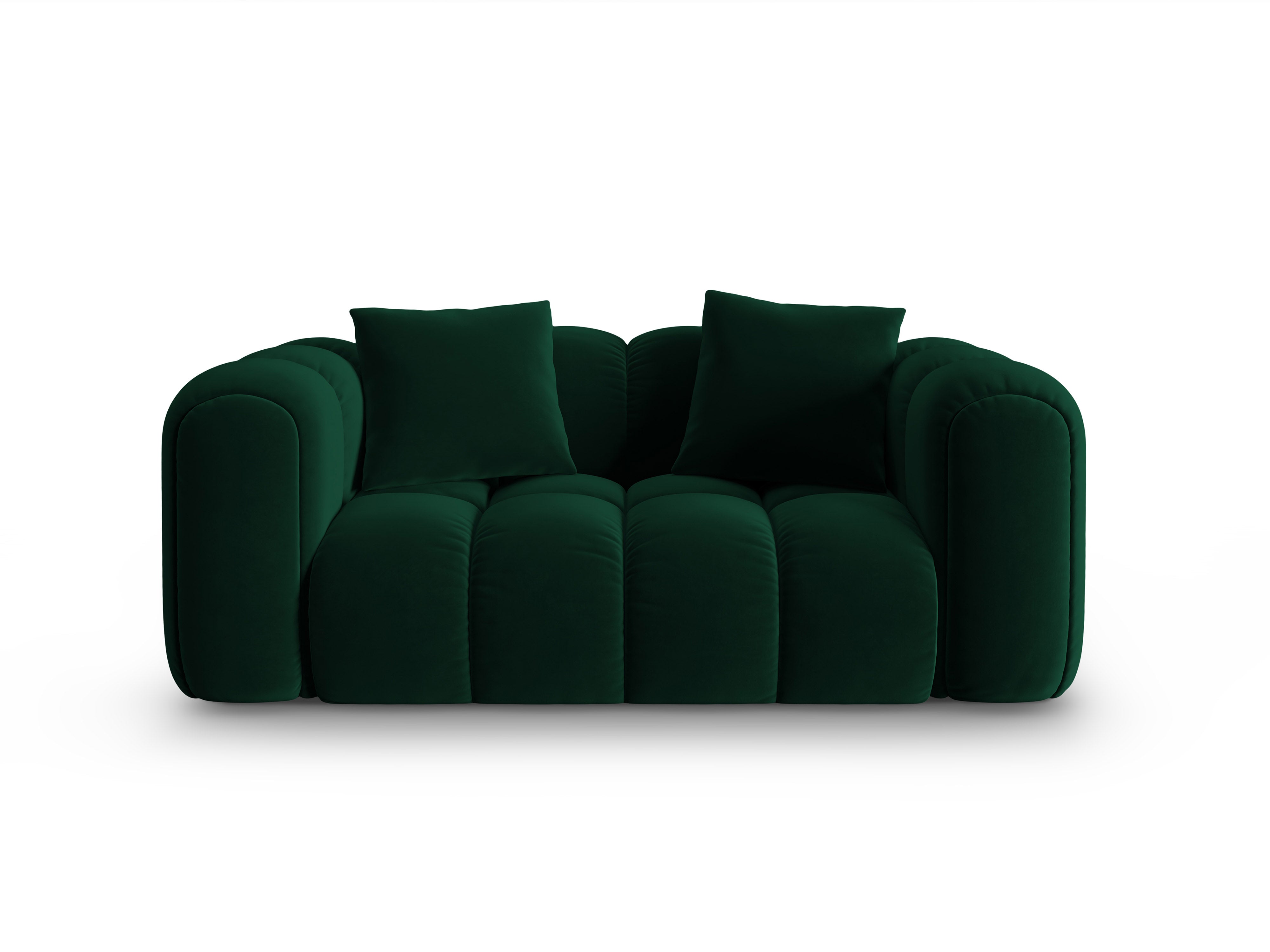 Sofa aksamitna 2-osobowa ASTRO butelkowa zieleń