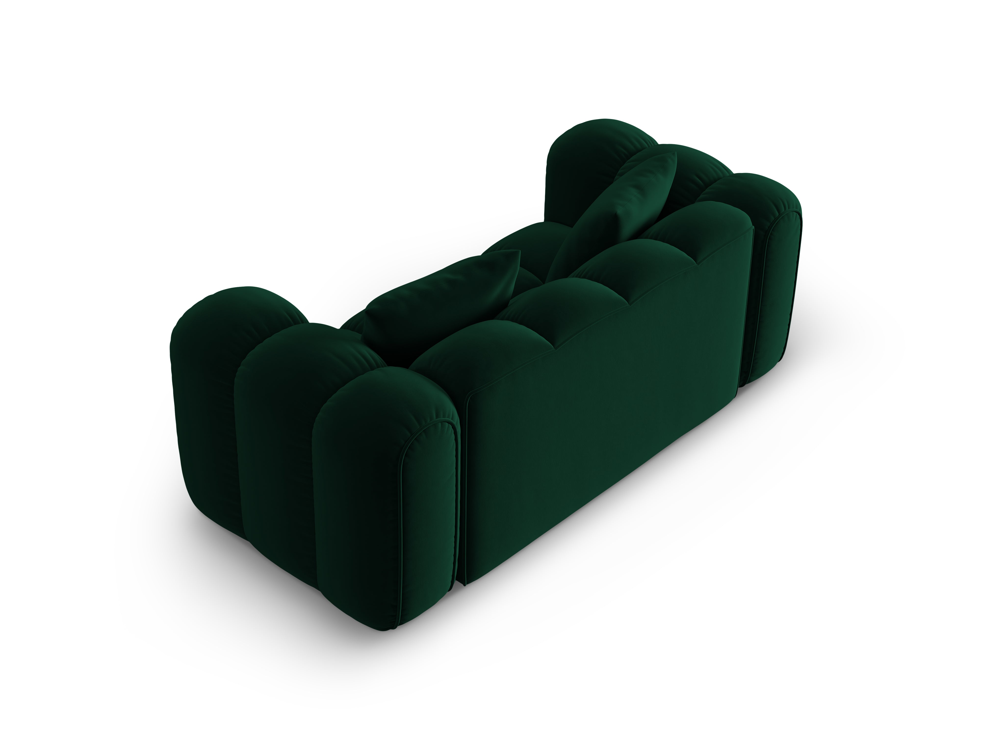 Sofa aksamitna 2-osobowa ASTRO butelkowa zieleń