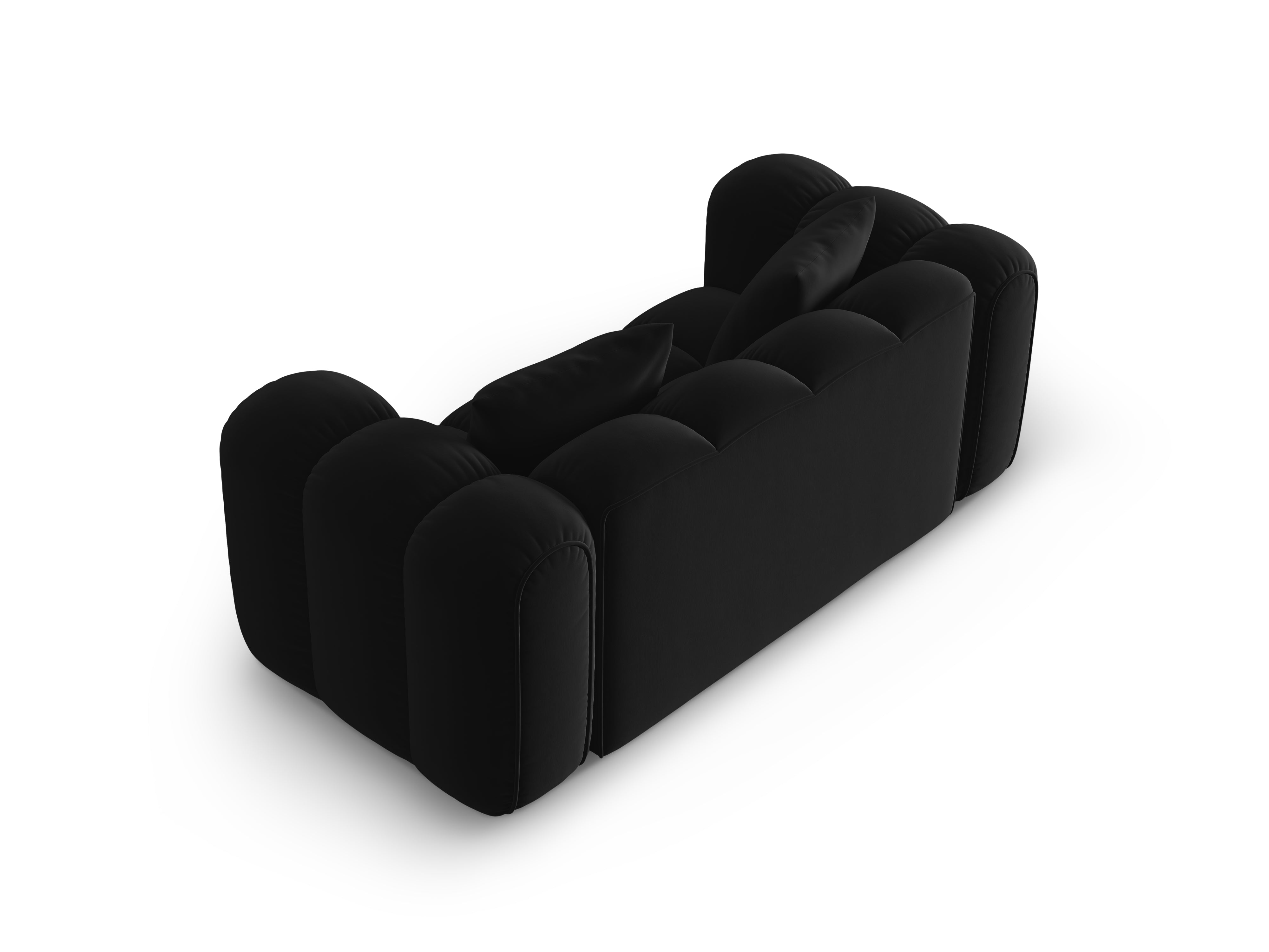 Sofa aksamitna 2-osobowa ASTRO czarny