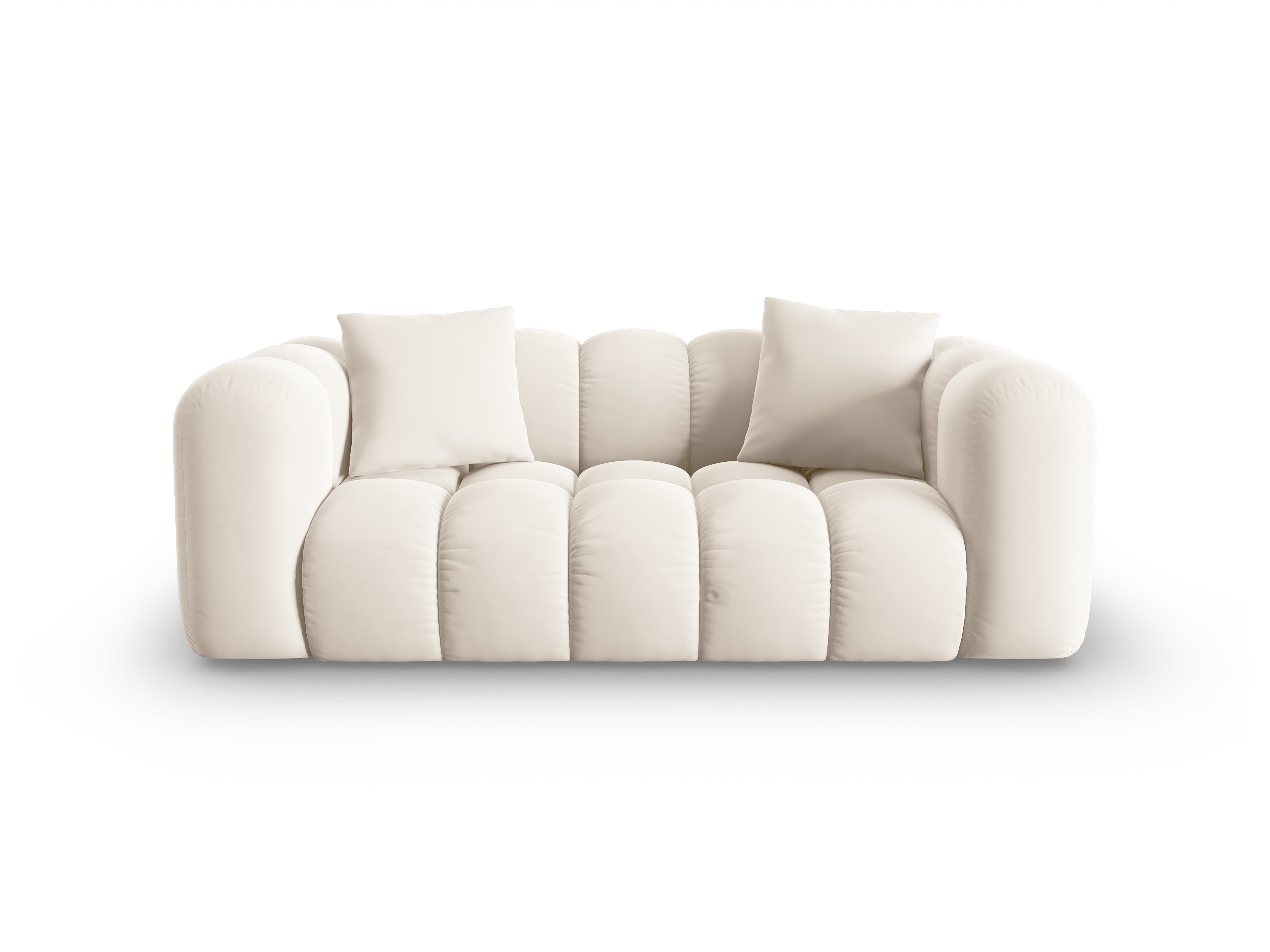 2-Personen-Samtsofa, leichter Beige Halley