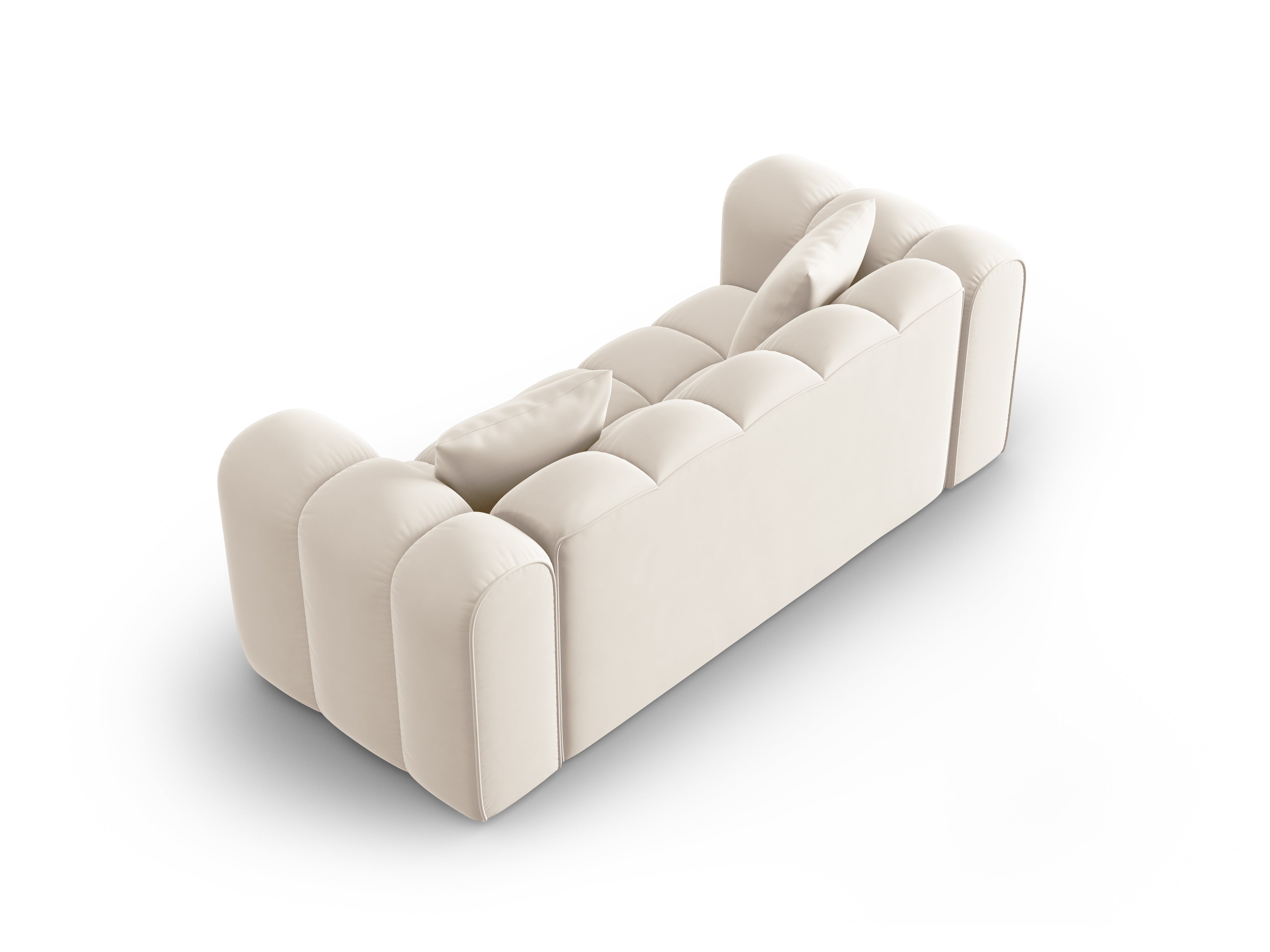 2-Personen-Samtsofa, leichter Beige Halley