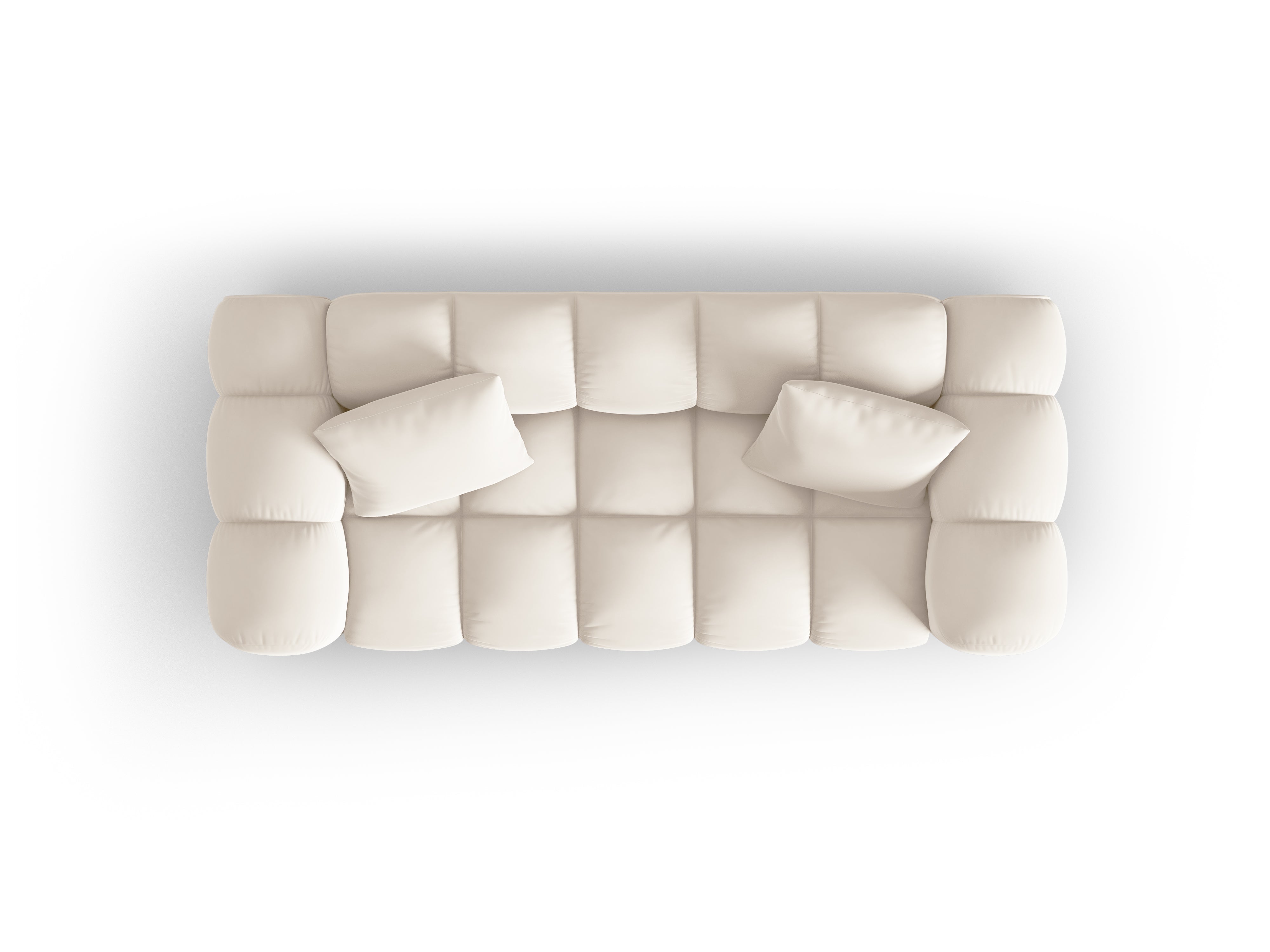 2-Personen-Samtsofa, leichter Beige Halley