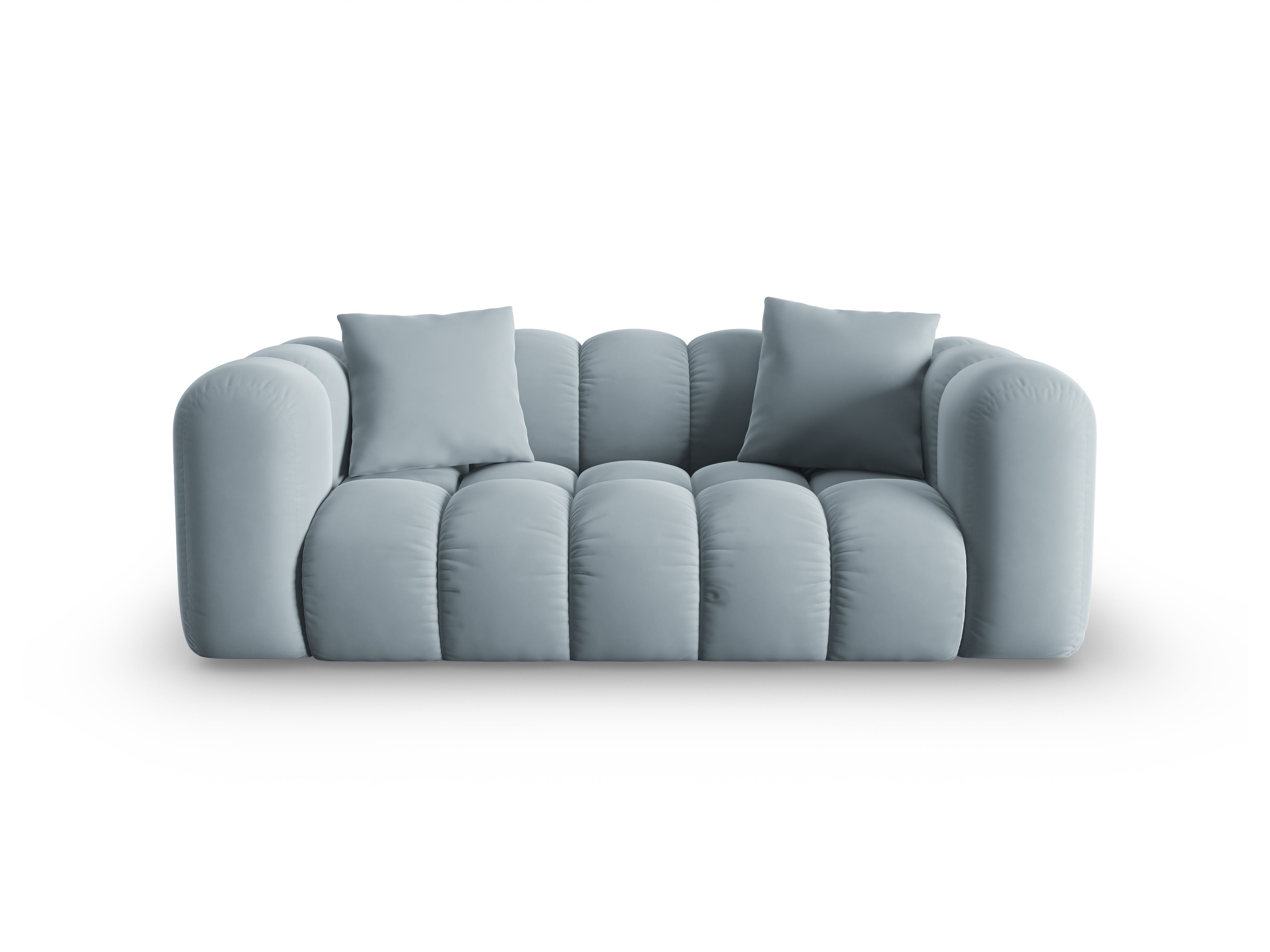 2-Personen-Samtsofa, hellblau Halley