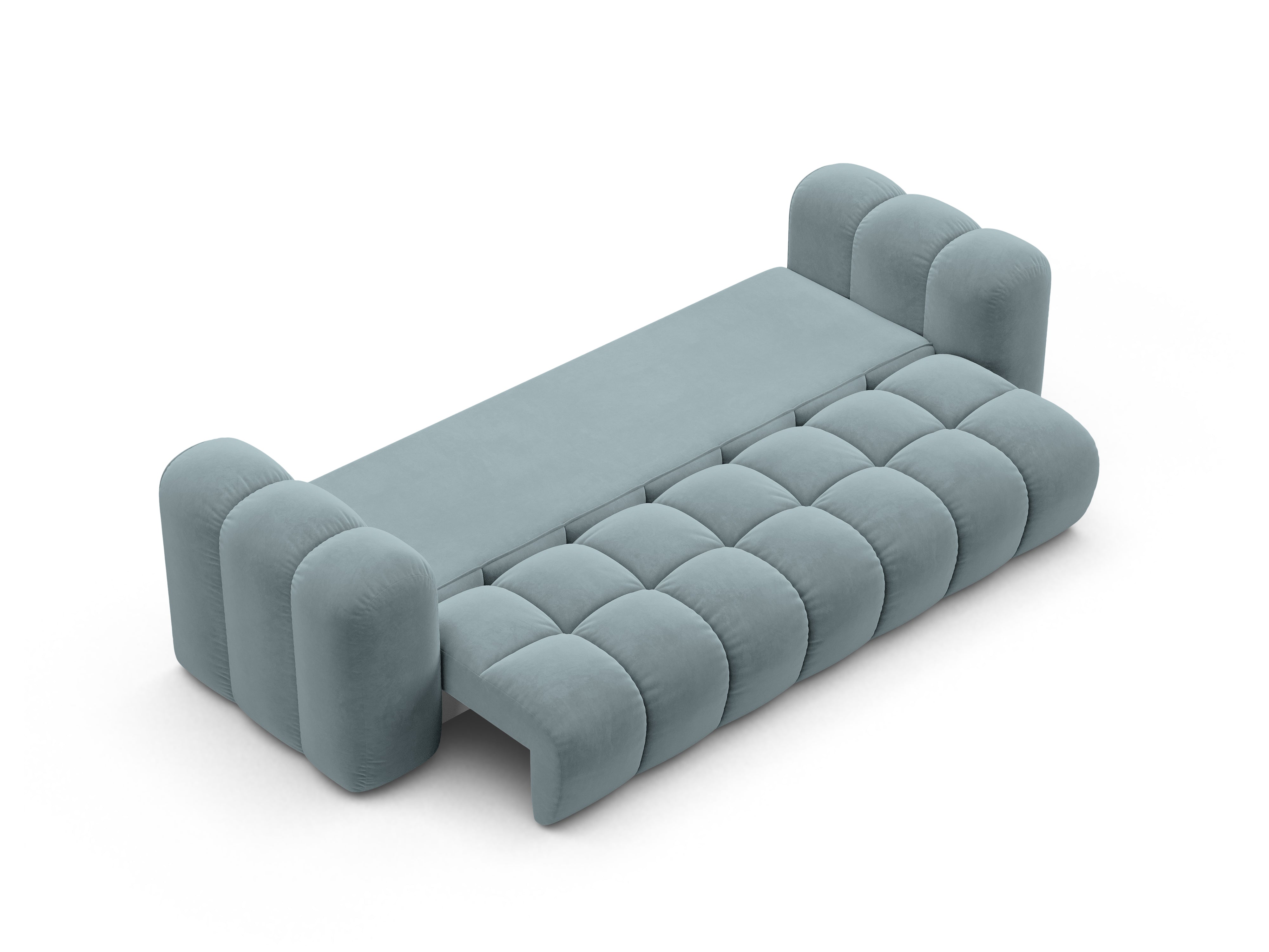 Sofa aksamitna z funkcja spania ASTRO jasnoniebieski