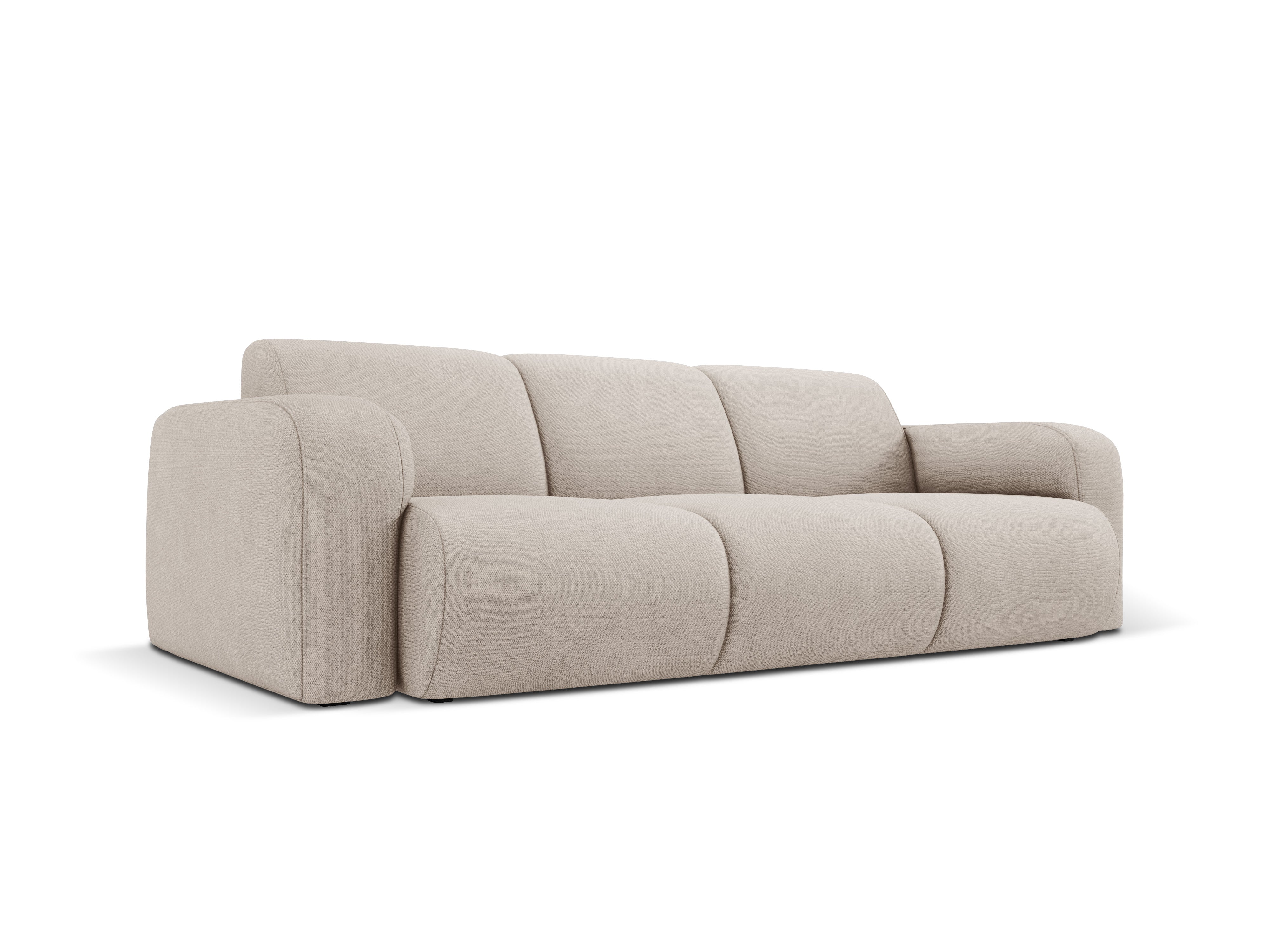 Sofa w tkaninie chenillowej 3-osobowa LOLA beżowy Windsor & Co    Eye on Design
