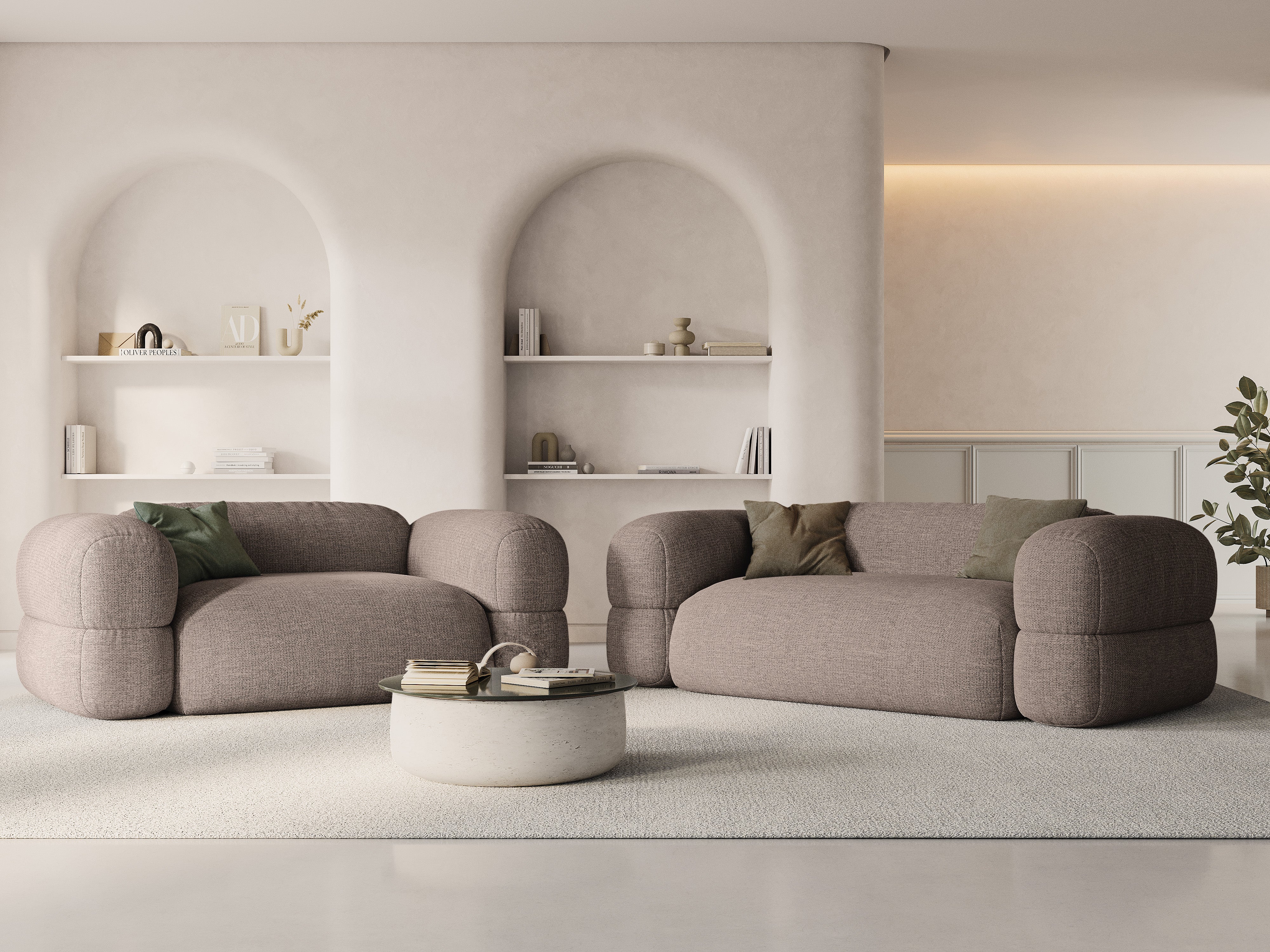Sofa 3-osobowa ROGER cappuccino szenil