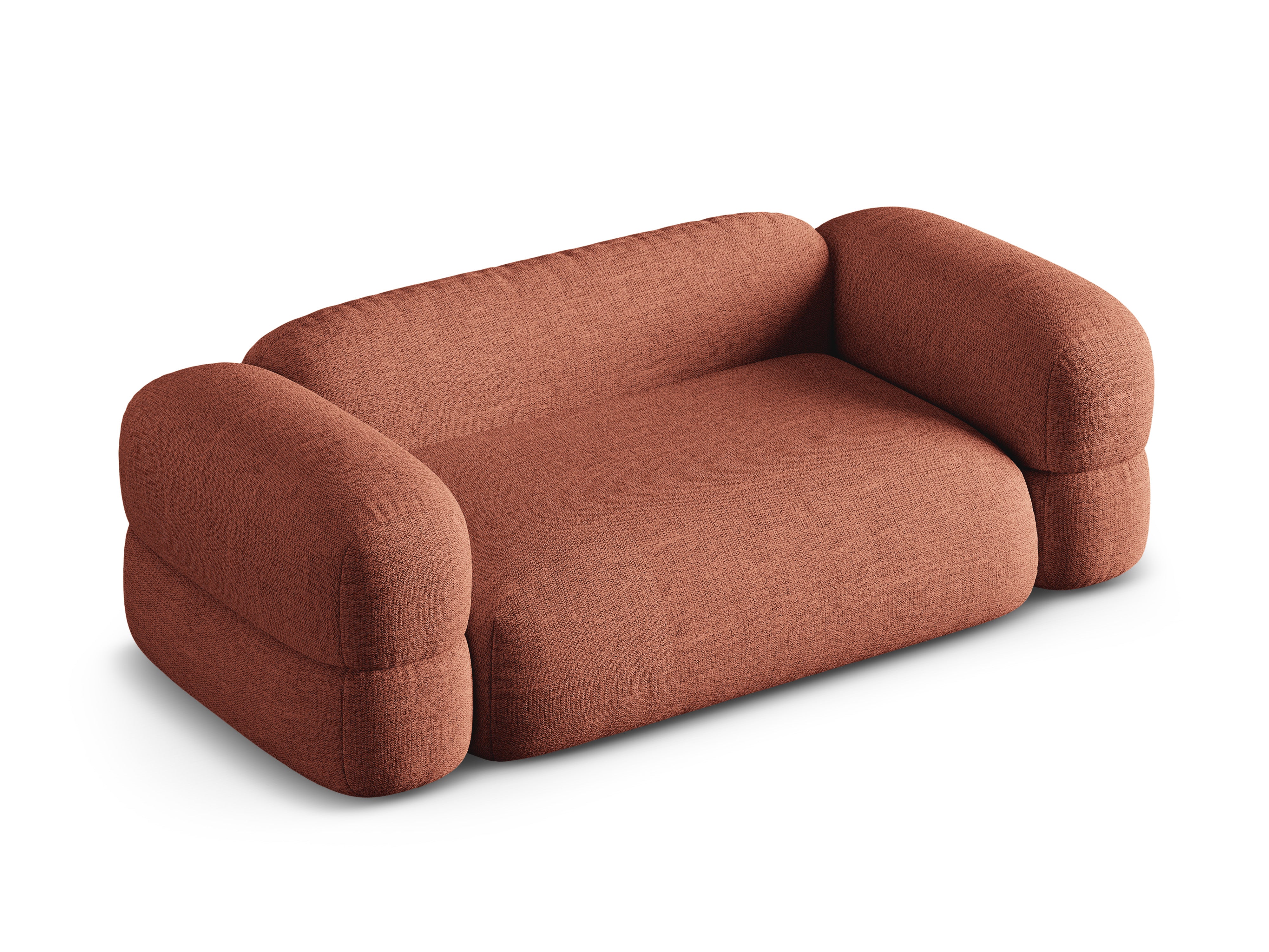 3-seater Sofa ROGER coral chenille