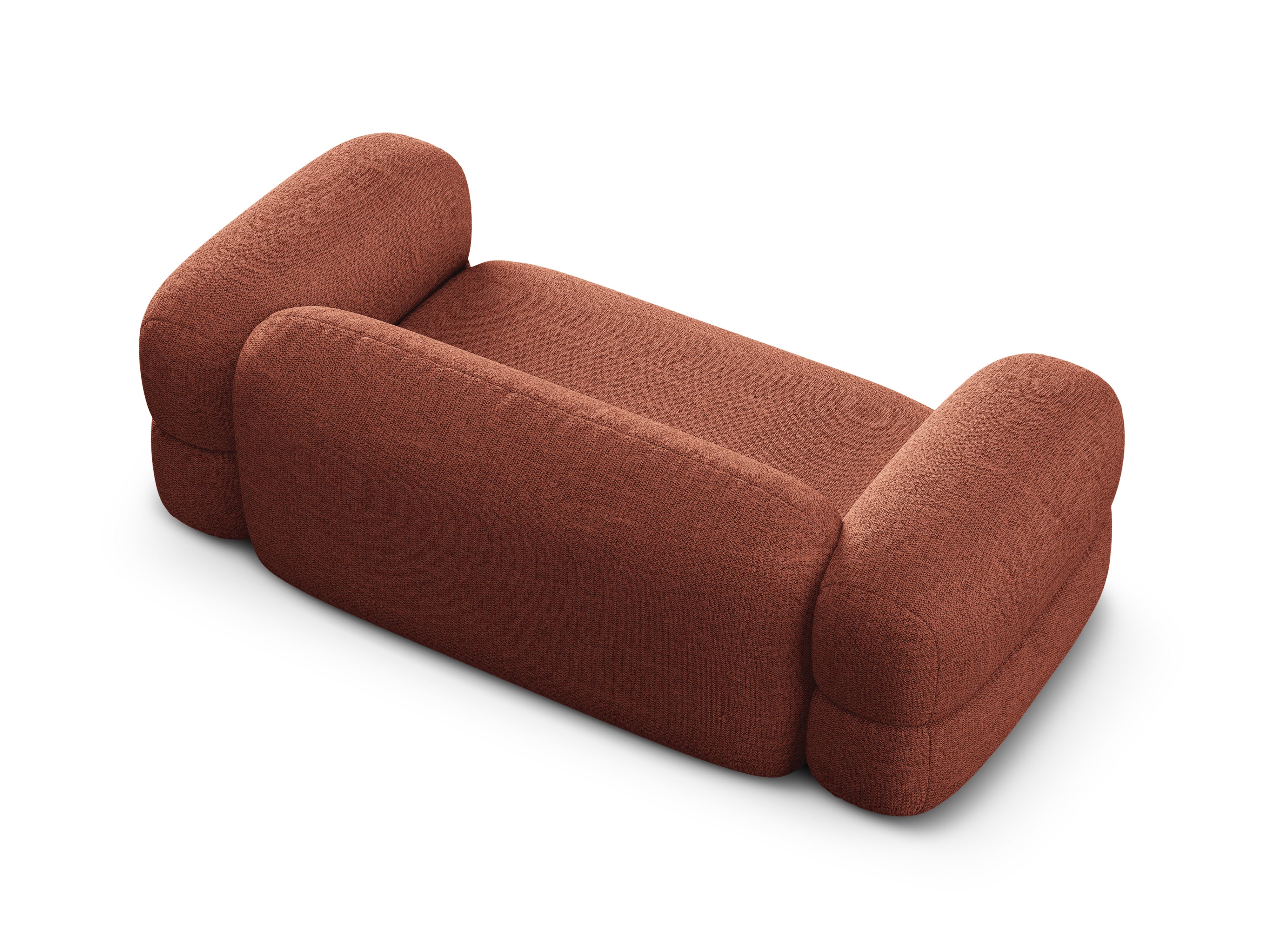 3-seater Sofa ROGER coral chenille