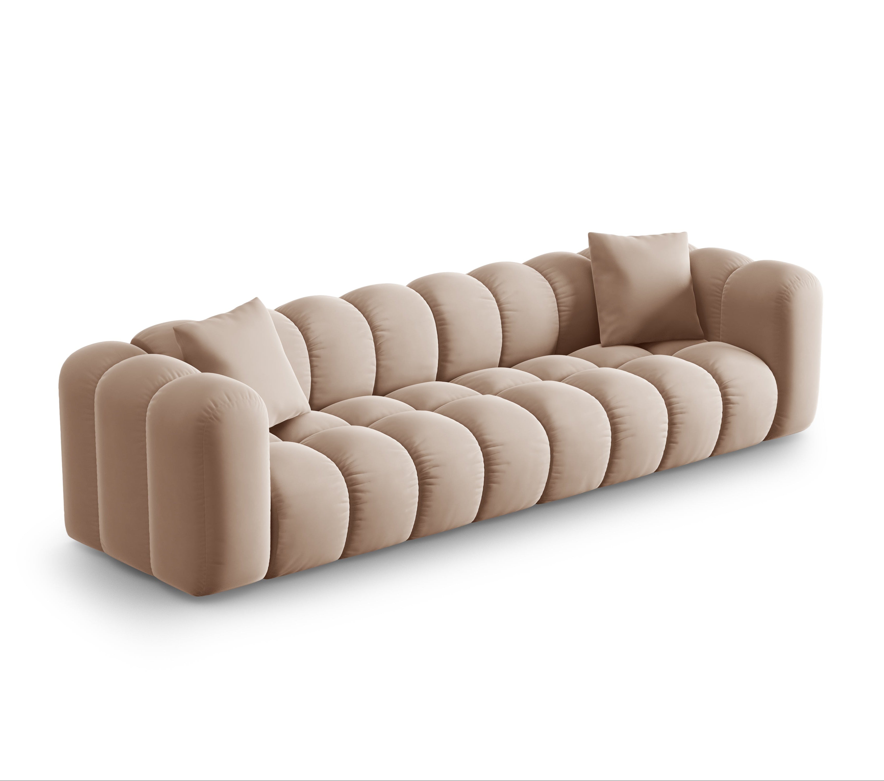 Velvet sofa 4-person Halley Beige