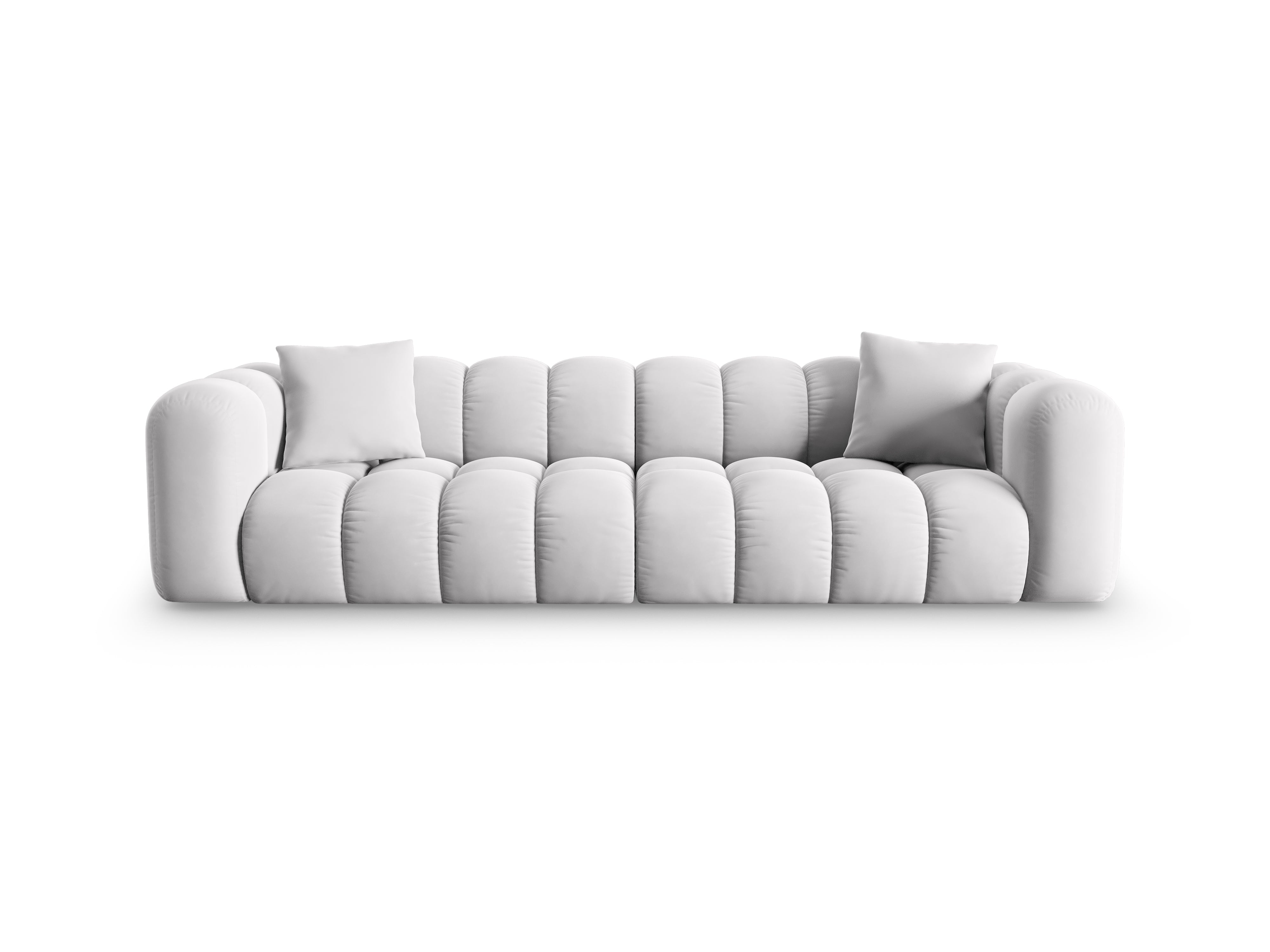 Velvet sofa 4-person silver Halley