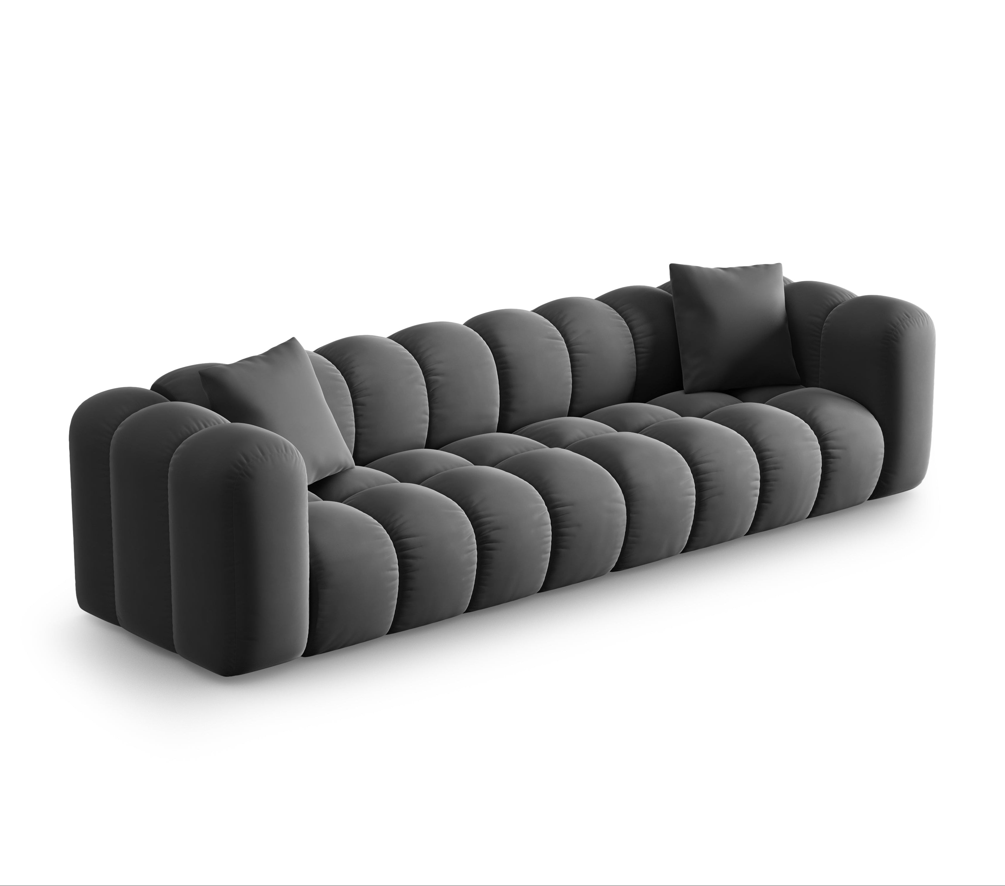 Samtsofa 4-Personen Halley Gray