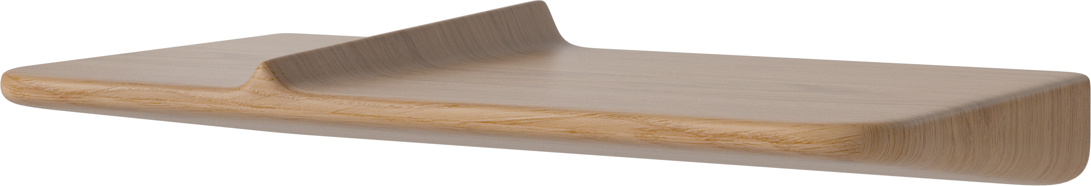 Wave shelf oak wood