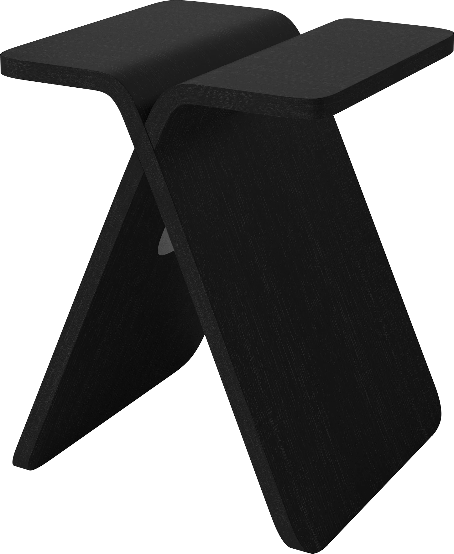 Side table X-Stool black oak veneer