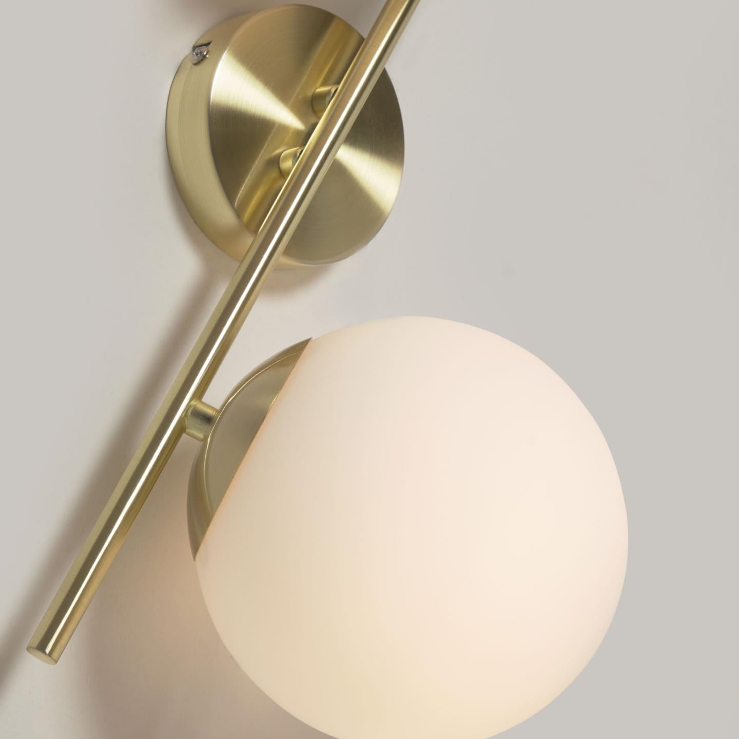 Lampa ścienna podwójna MAHALA mosiężny La Forma    Eye on Design