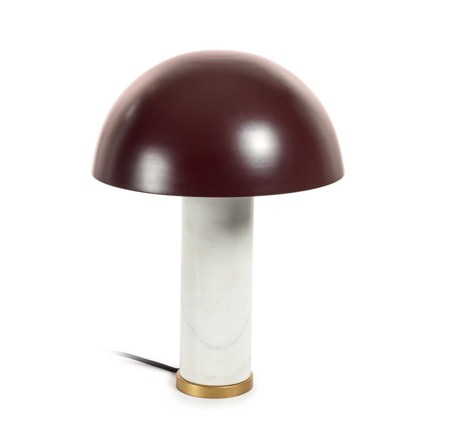 Lampa stołowa ZORIONE biały marmur z brązowym wykończeniem La Forma    Eye on Design