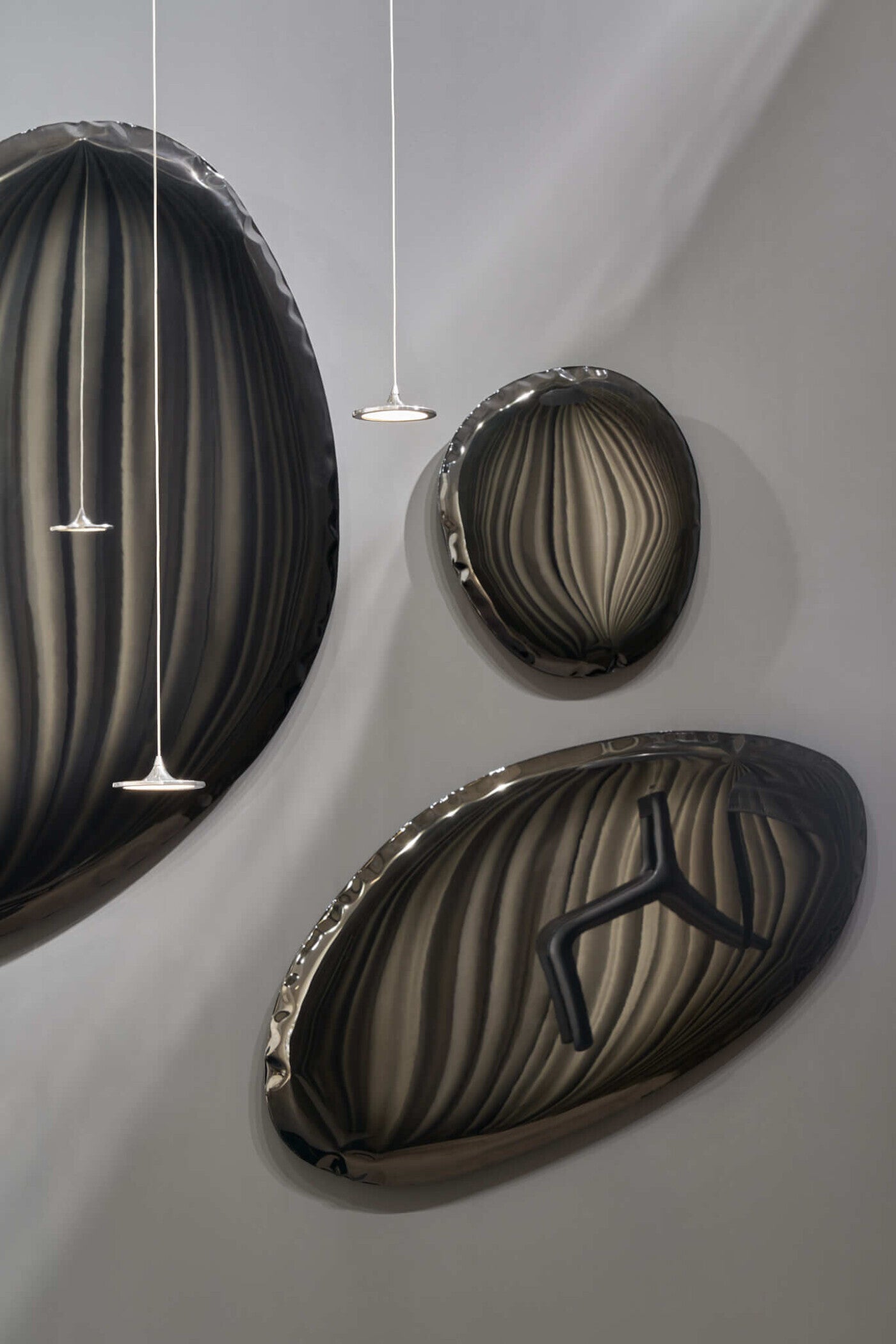 Zestaw lamp wiszących LUNA inox