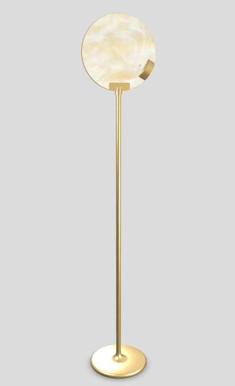Lampa podłogowa HORO STL szczotkowany mosiądz
