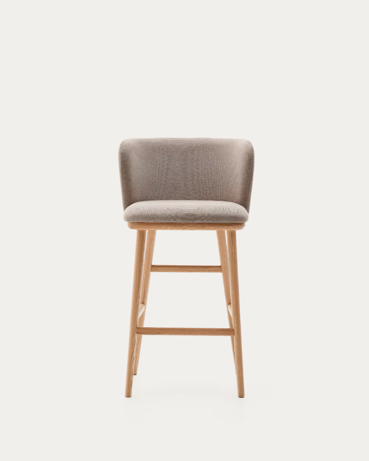 Ciselia light brown bar chair szenil with a bright base