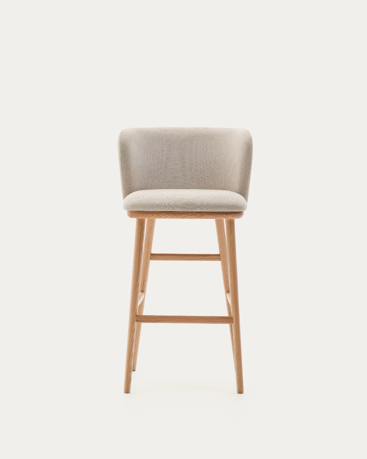 Ciselia beige bar chair szenil with a bright base