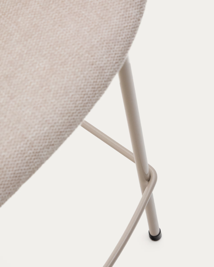 Yvette beige bar chair with a beige base