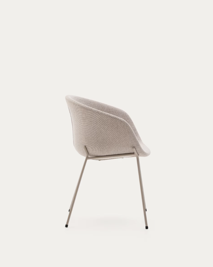 Yvette beige chair with a beige base