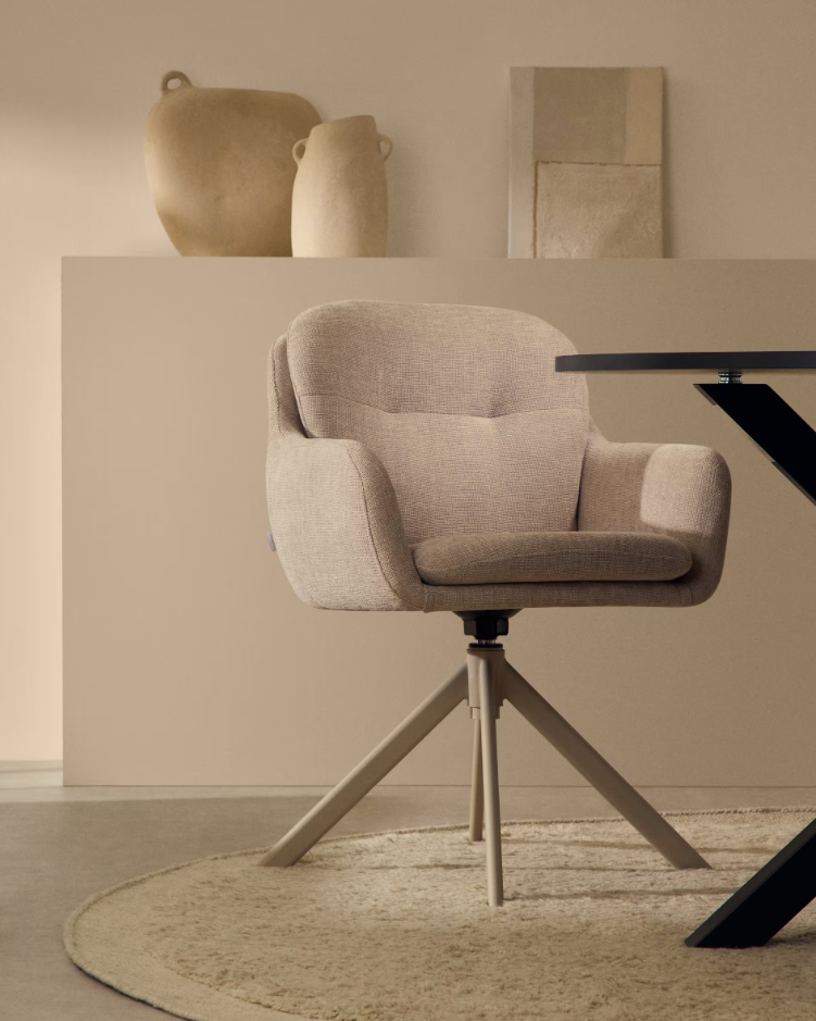 LEXA beige skym rotary chair