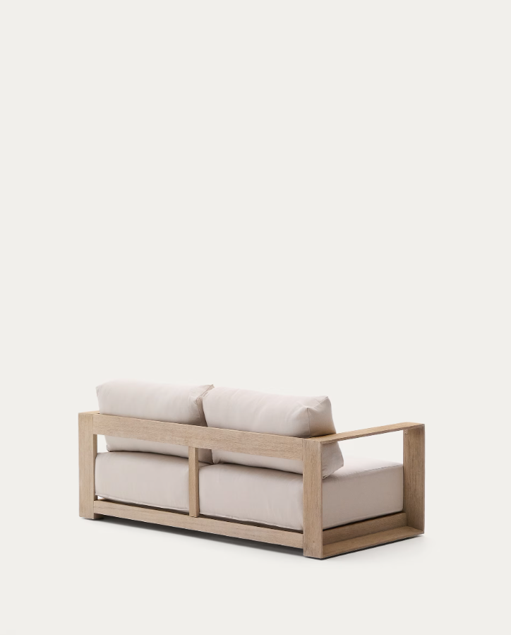 External sofa Ambra Ambra Akacja Wood with a creamy seat